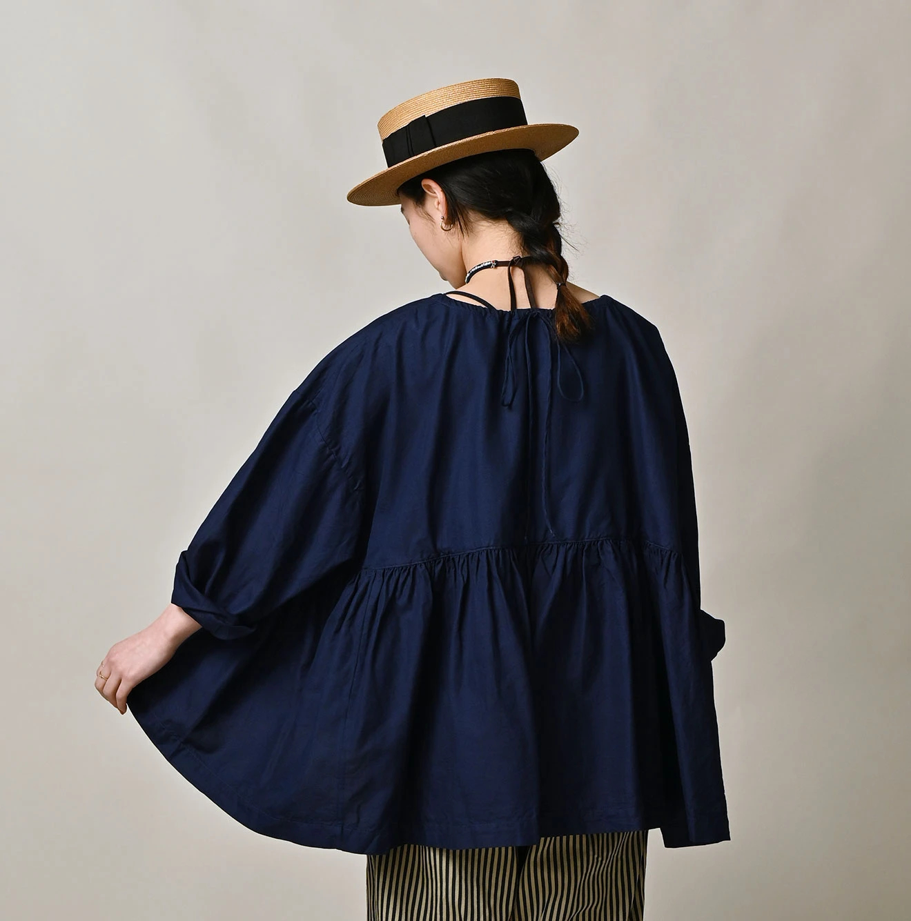 45R(フォーティファイブアール) |ONEONE宝物のギャザーブラウス