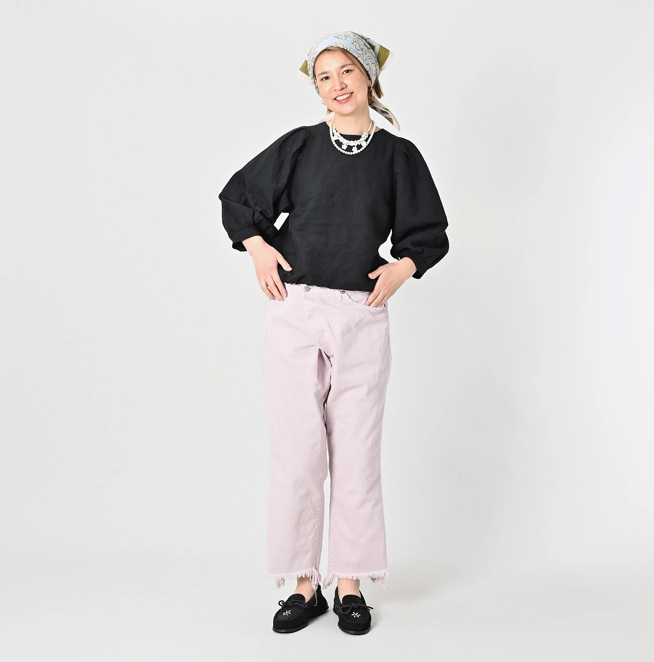 45R(フォーティファイブアール) |ライ麦デニムのクロスオーバーパンツ（再び・春色）