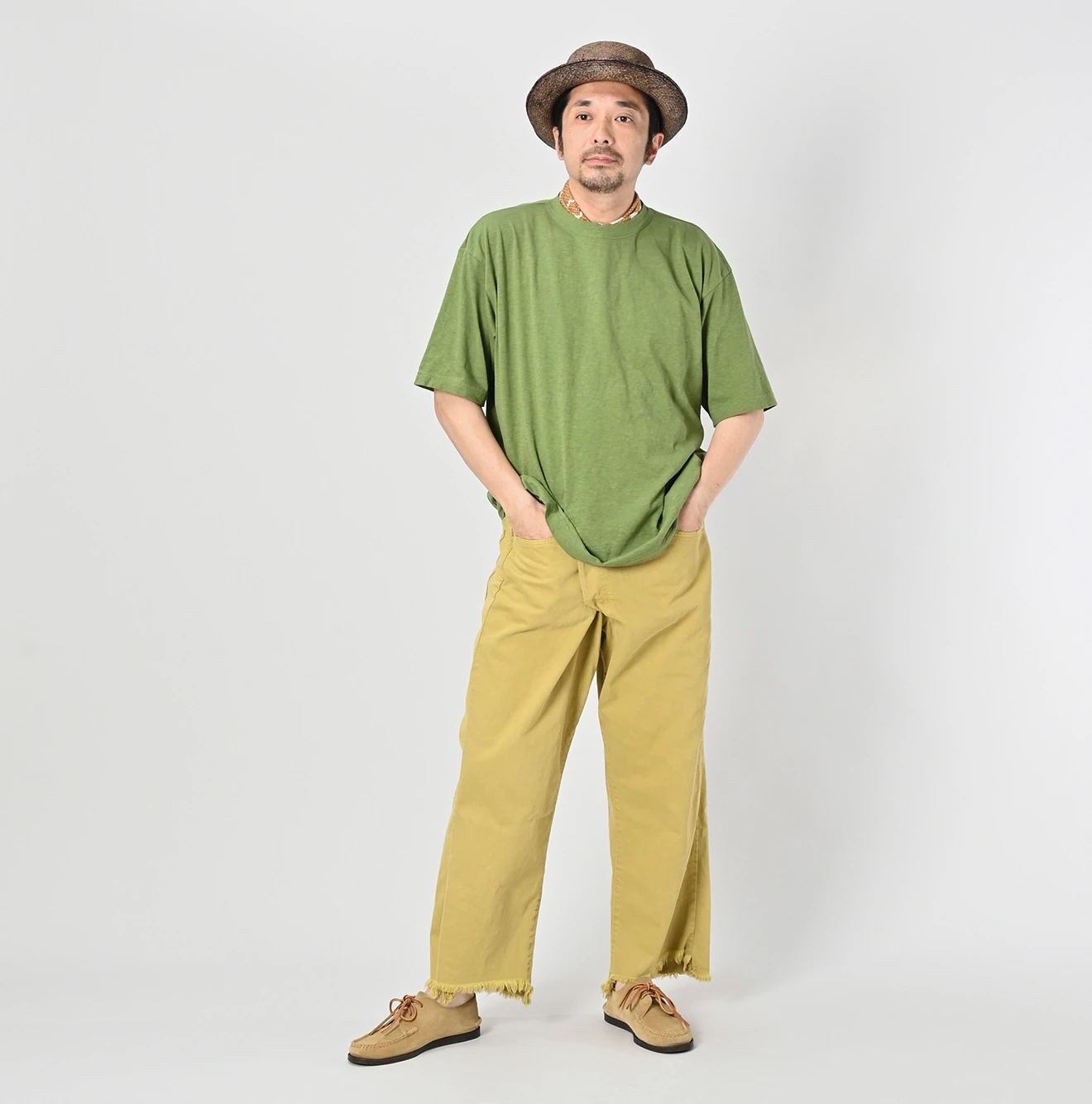 45R(フォーティファイブアール) |ライ麦デニムのクロスオーバーパンツ（再び・春色）