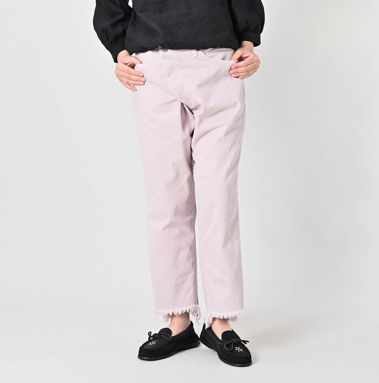 45R(フォーティファイブアール) |ライ麦デニムのクロスオーバーパンツ（再び・春色）