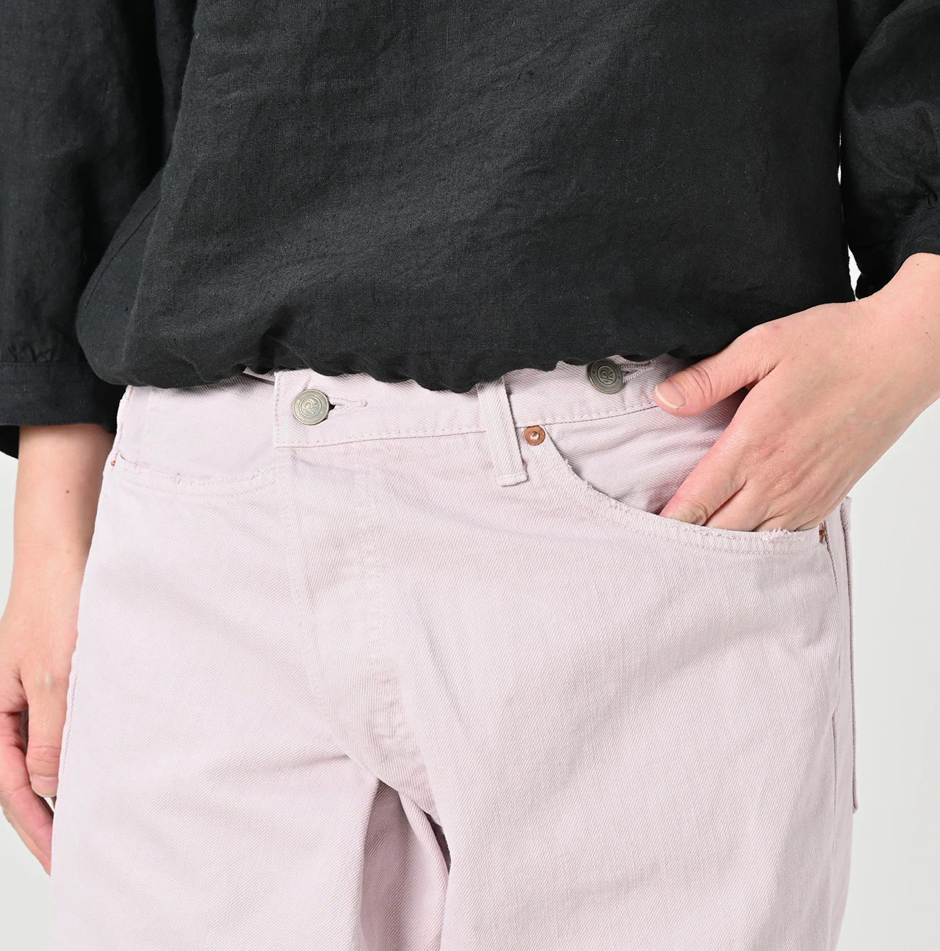 45R(フォーティファイブアール) |ライ麦デニムのクロスオーバーパンツ（再び・春色）