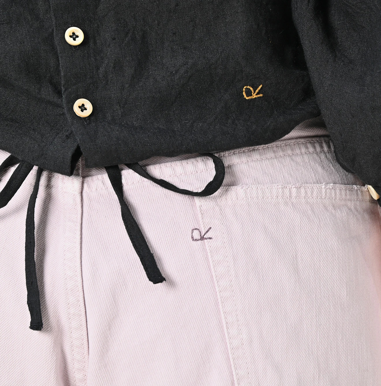 45R(フォーティファイブアール) |ライ麦デニムのクロスオーバーパンツ（再び・春色）