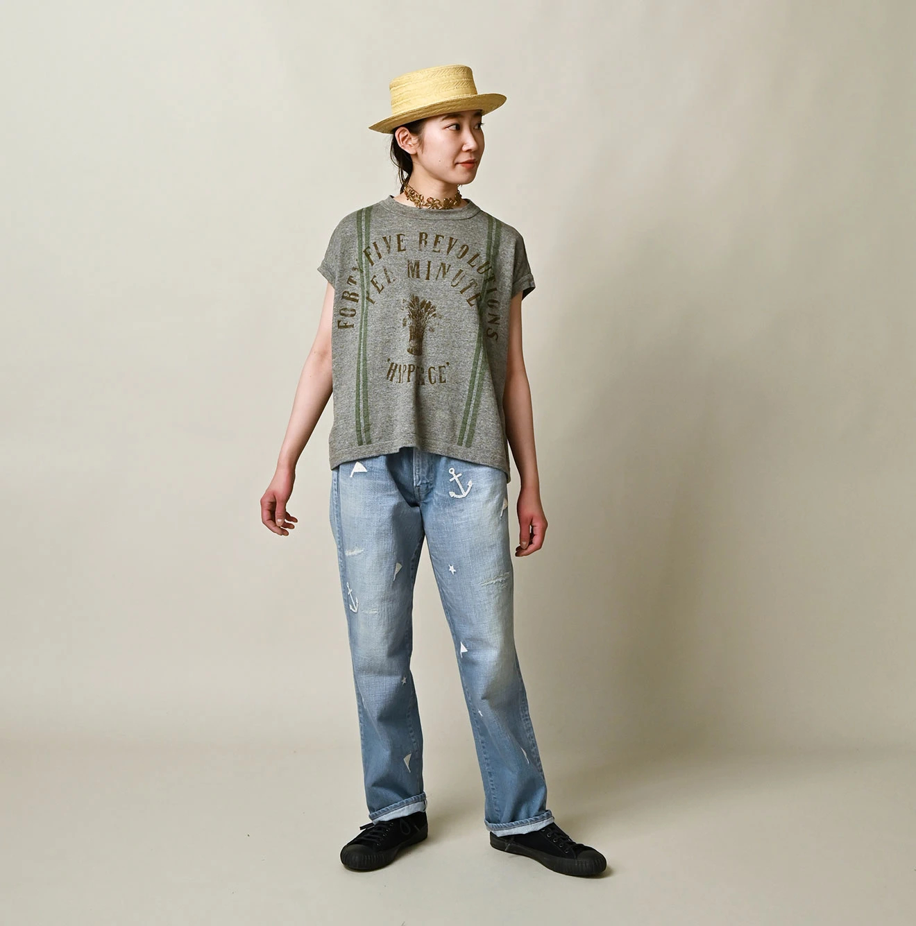 45R(フォーティファイブアール) |再び6.5ヨットマン刺繍のクロスビー5（再び・淡色）