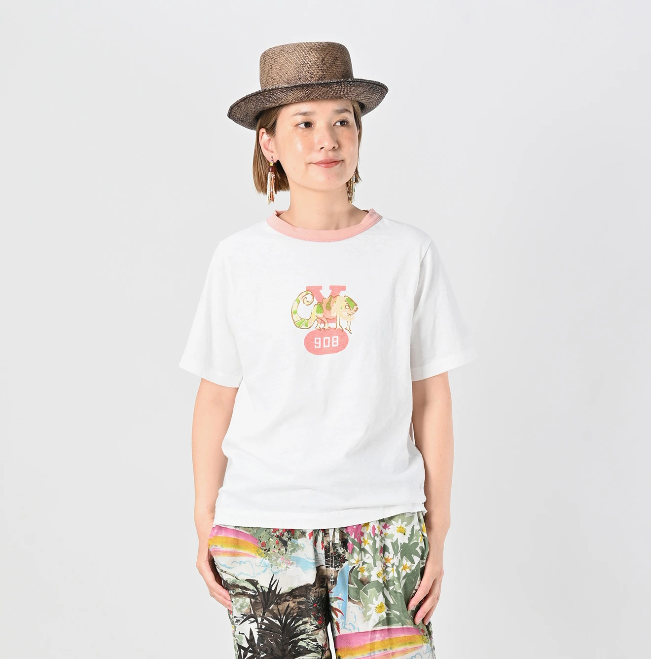 45R(フォーティファイブアール) |チャメレイオンYプリントの908Tシャツ