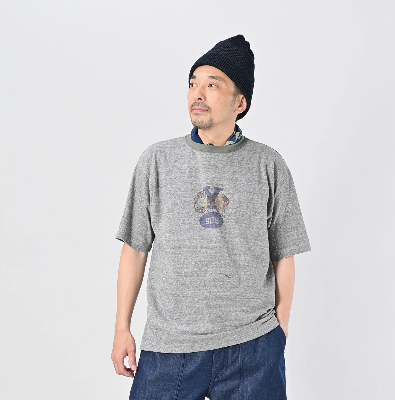 45R(フォーティファイブアール) |チャメレイオンYプリントの908Tシャツ（トップ）