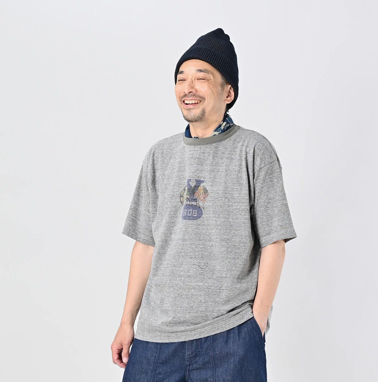 45R(フォーティファイブアール) |チャメレイオンYプリントの908Tシャツ（トップ）