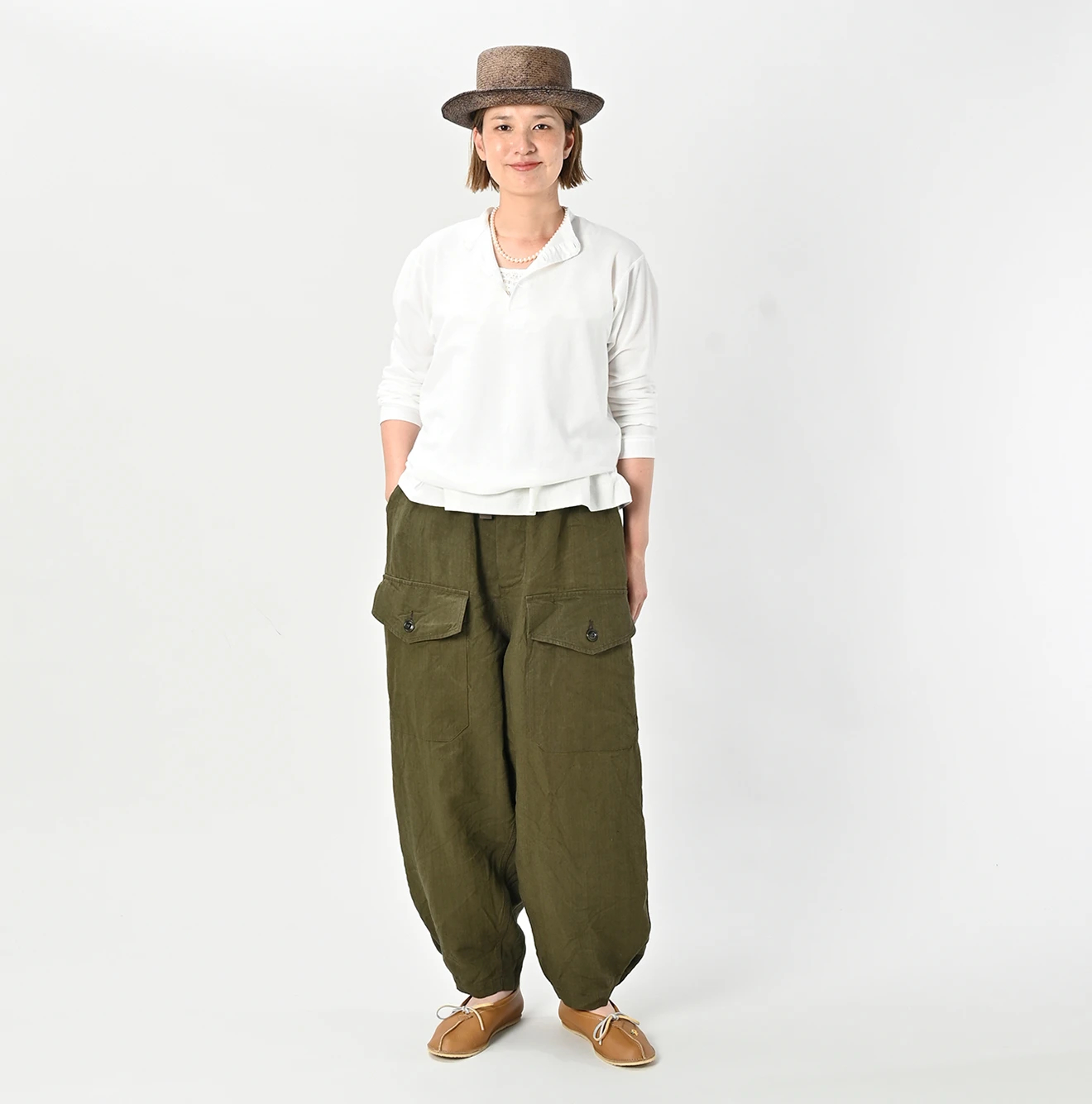 45R(フォーティファイブアール) |Laurentian Chief×45Rバレリーナスリッパ×クレープソール（ビーズ刺繍）