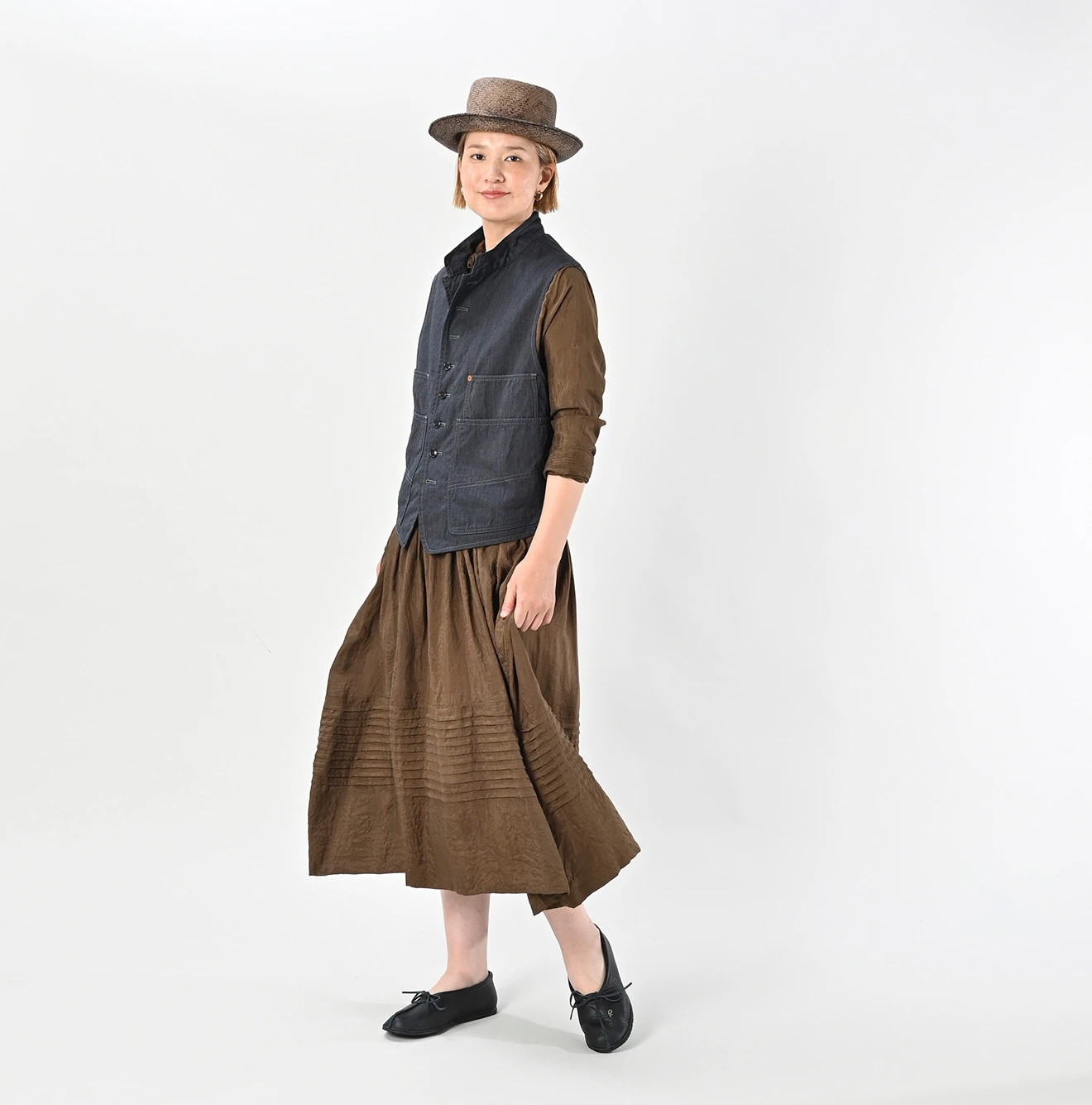 45R(フォーティファイブアール) |Laurentian Chief×45Rバレリーナスリッパ×クレープソール（ビーズ刺繍）