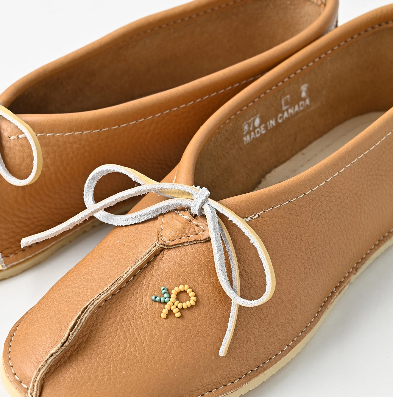 45R(フォーティファイブアール) |Laurentian Chief×45Rバレリーナスリッパ×クレープソール（ビーズ刺繍）