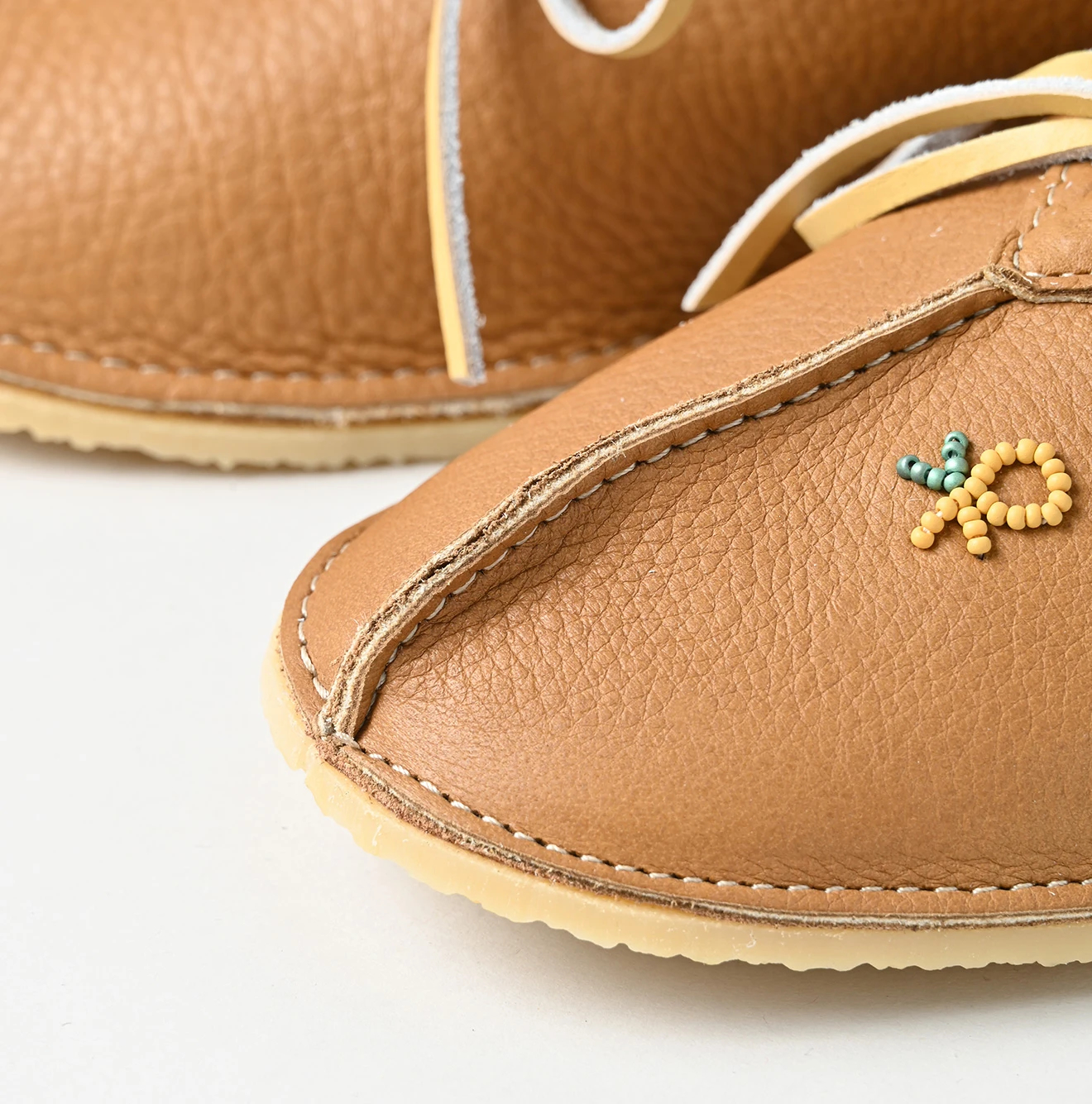 45R(フォーティファイブアール) |Laurentian Chief×45Rバレリーナスリッパ×クレープソール（ビーズ刺繍）