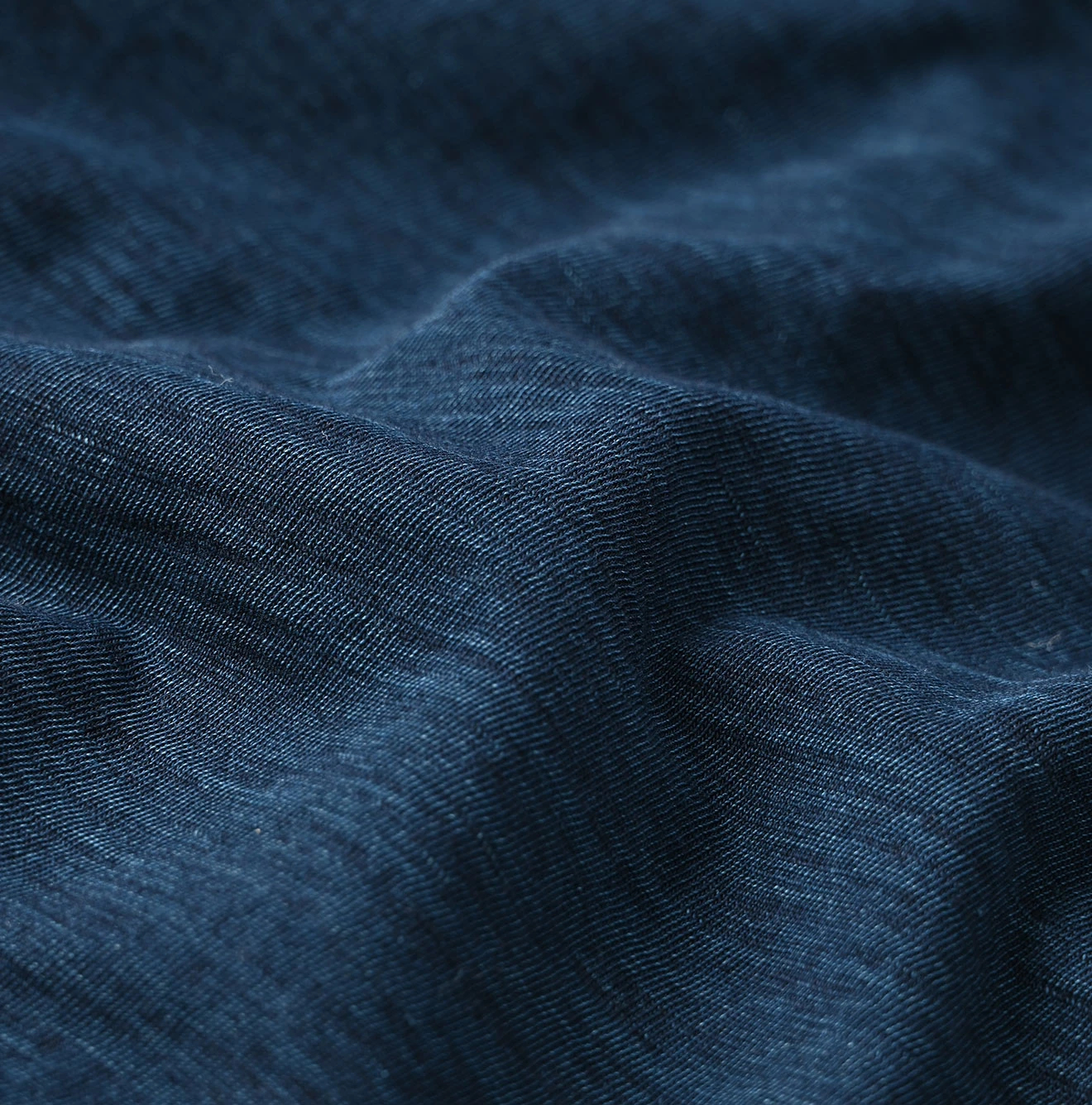 45R(フォーティファイブアール) |スーピマ天竺のギャザーブラウス（インディゴ）