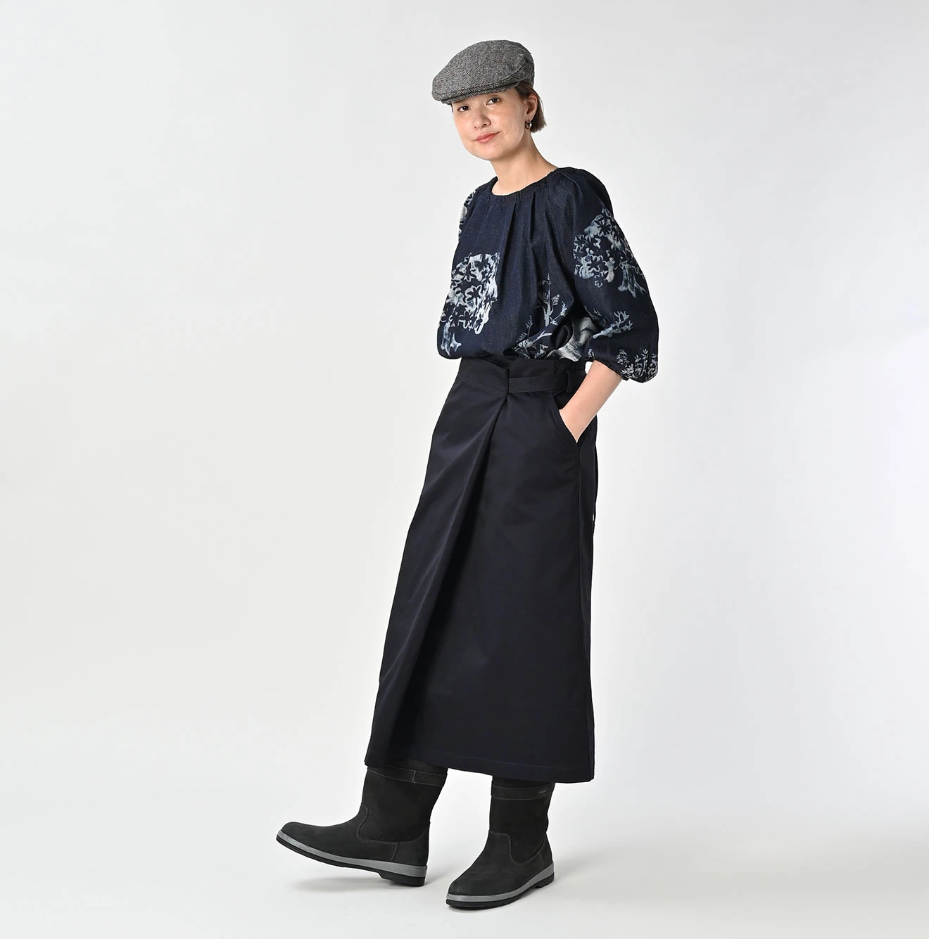 45R（フォーティファイブアール）| 双糸チノのラップスカート Skirt