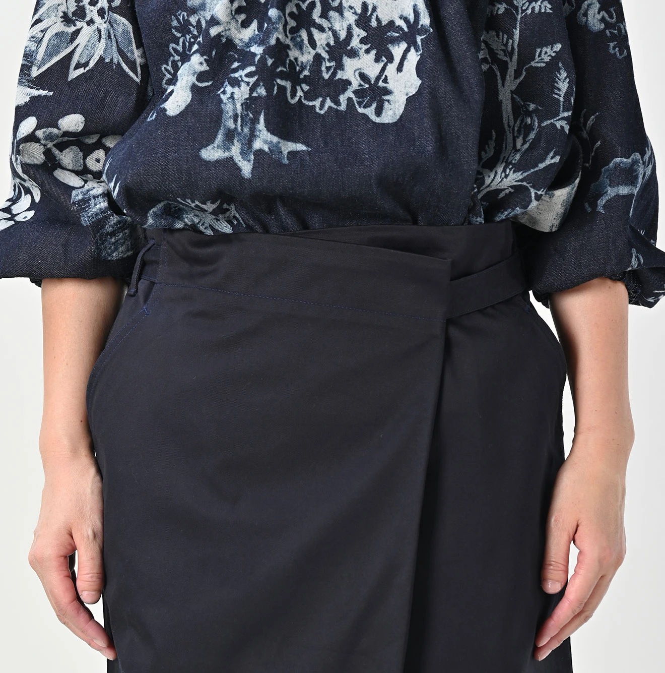 45R（フォーティファイブアール）| 双糸チノのラップスカート Skirt