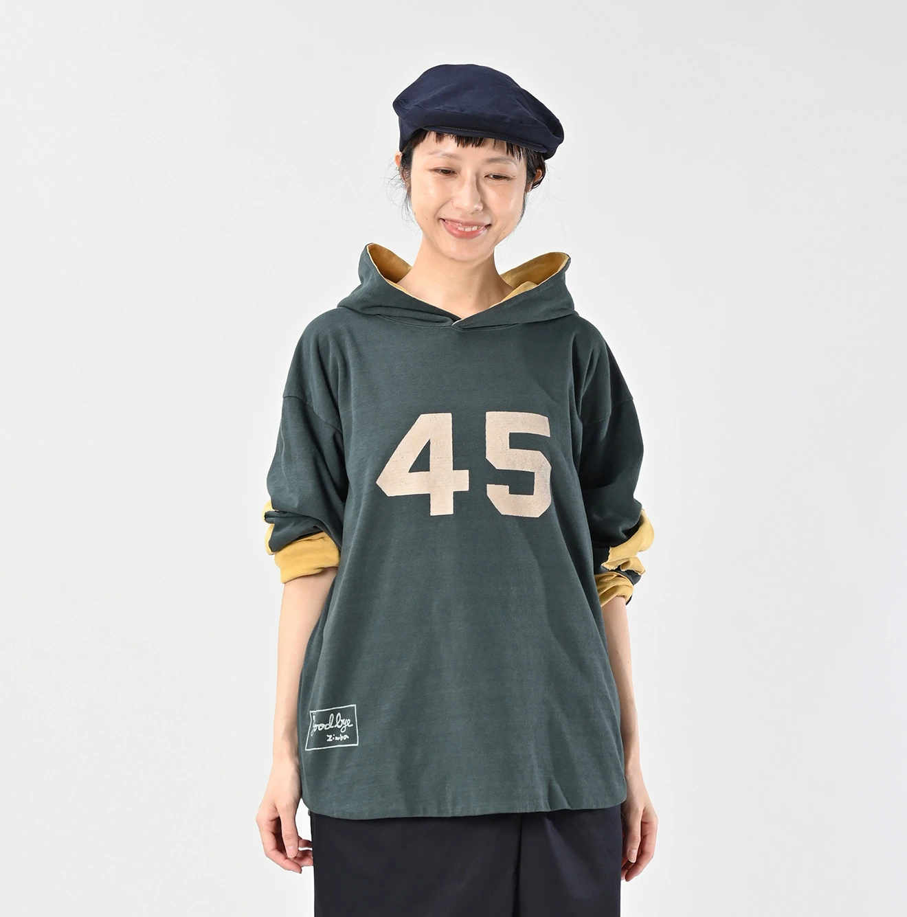 【未使用品】45R＊ジンバブエコットンの908タンクトップ＊インディゴ（重） 未使用品】45R＊ジンバブエコットンの908タンクトップ＊インディゴ（重