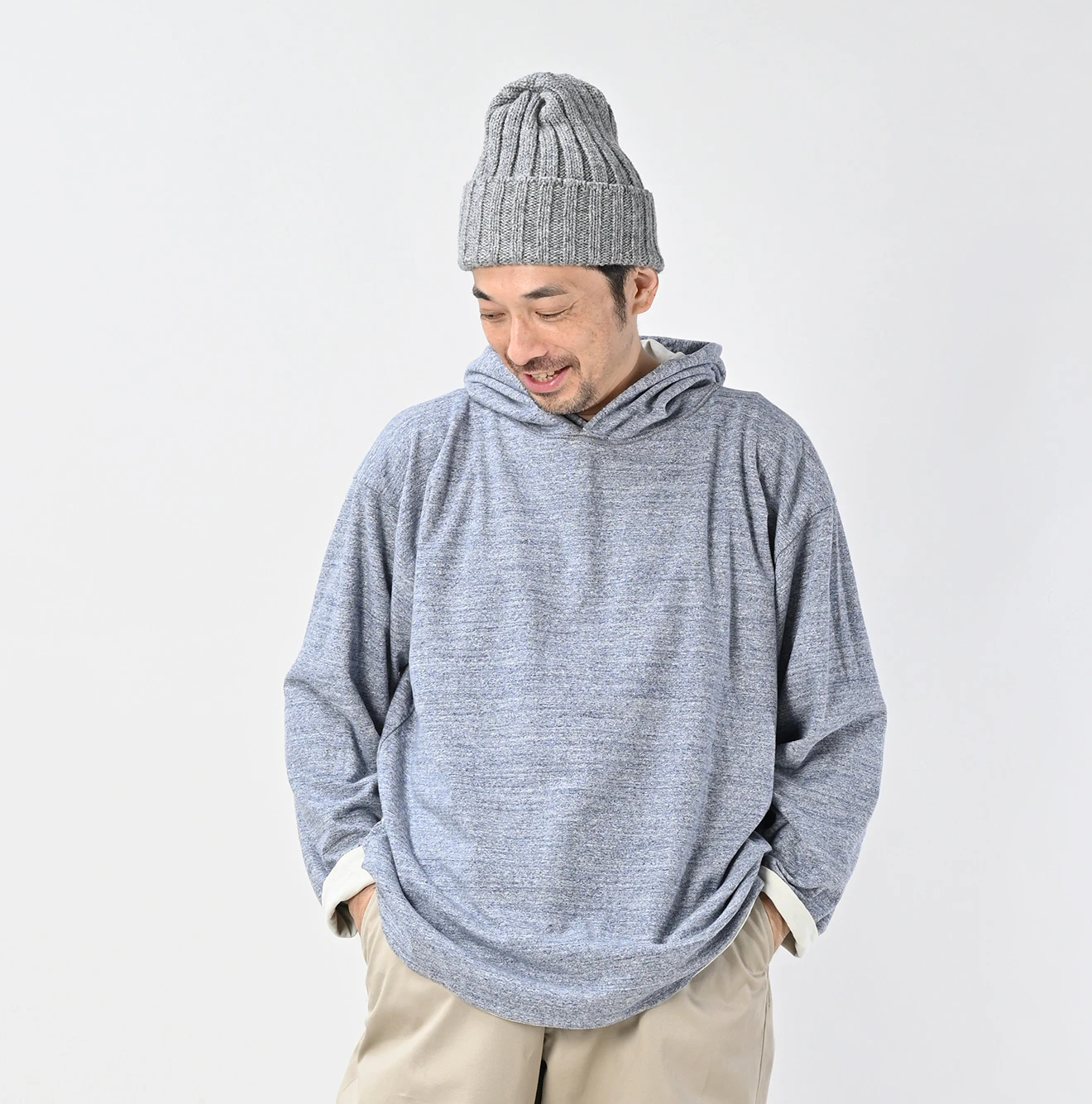 【未使用品】45R＊ジンバブエコットンの908タンクトップ＊インディゴ（重） 45R（フォーティファイブアール）| ジンバブエコットンの908