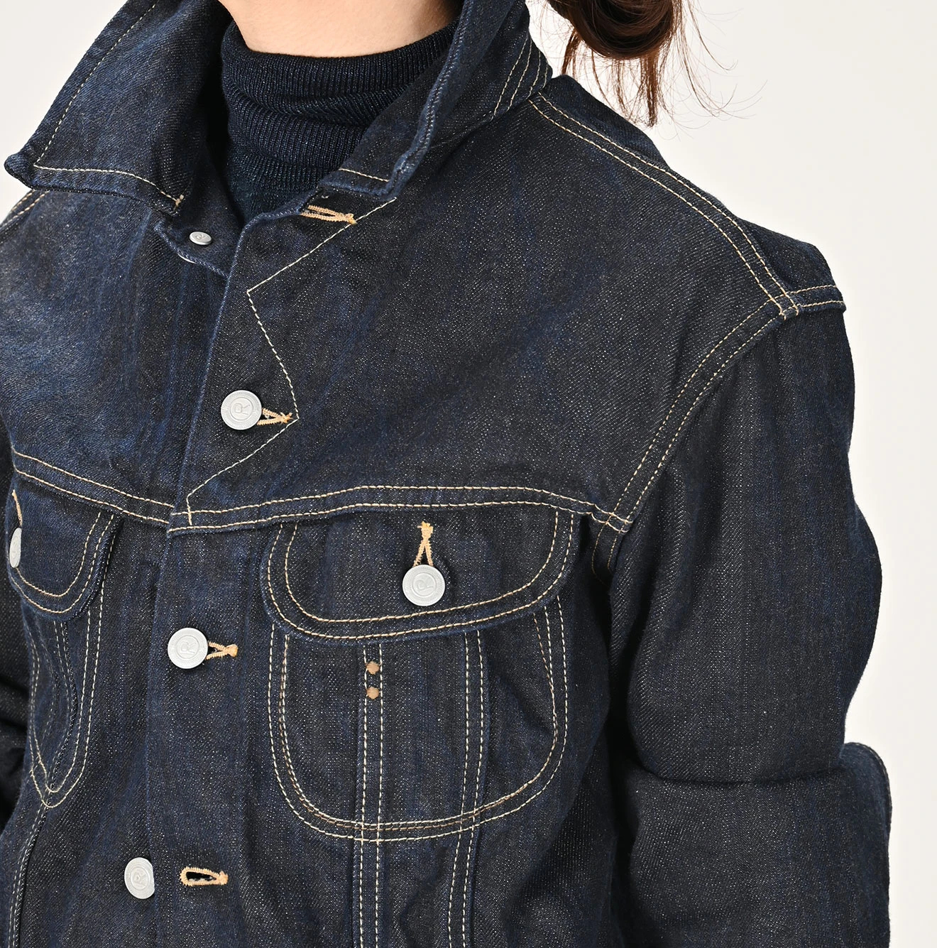 45R(フォーティファイブアール) |墨藍デニムライトオンスの908比古比女ジャン（濃）