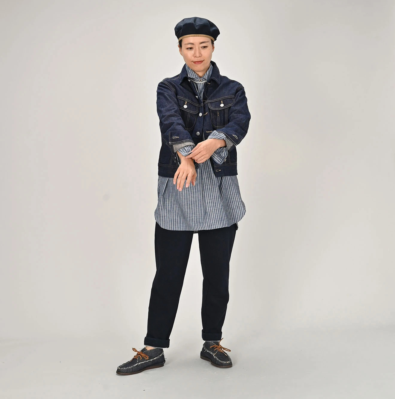 45R(フォーティファイブアール) |藍デニムライトオンスの908比古比女ジャン（濃）