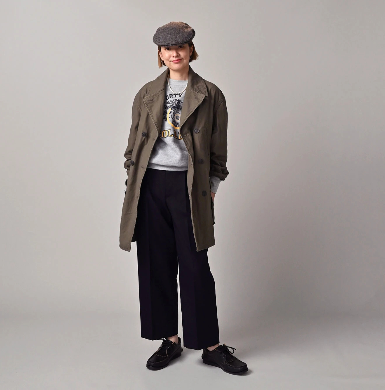 45R(フォーティファイブアール) |バックサテンのＰコート（再び・45RPMSTUDIO刺繍）