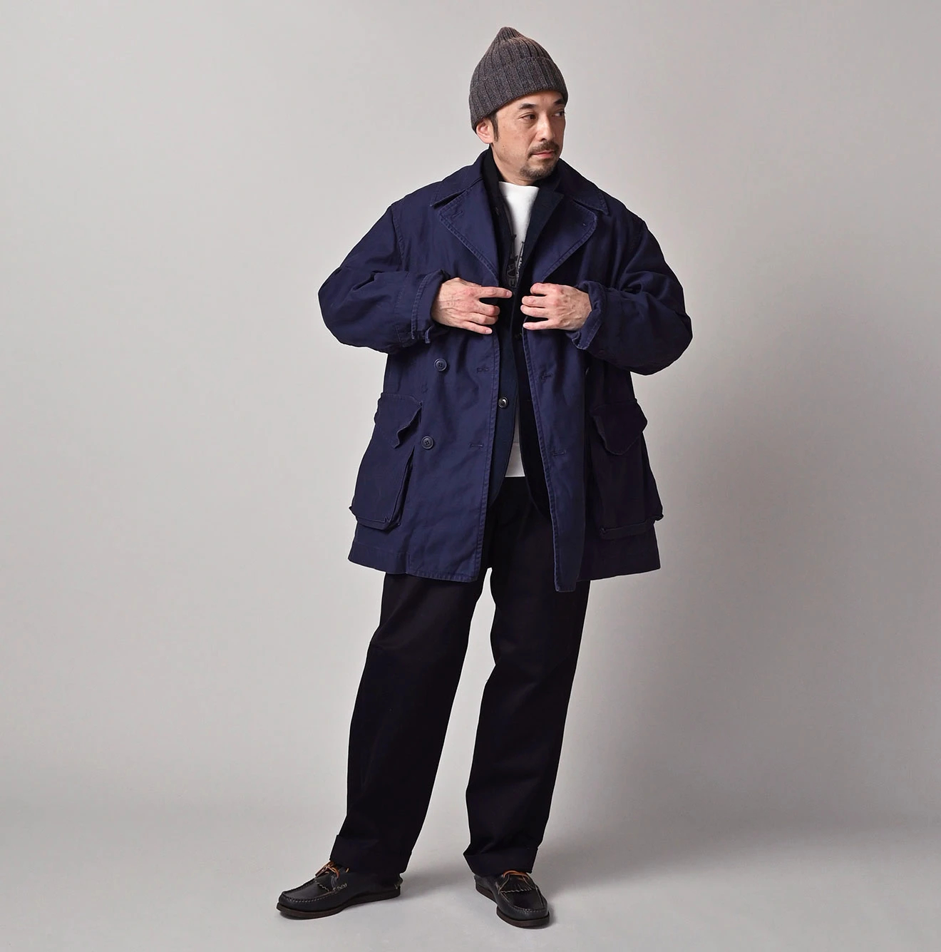 45R(フォーティファイブアール) |バックサテンのＰコート（再び・45RPMSTUDIO刺繍）