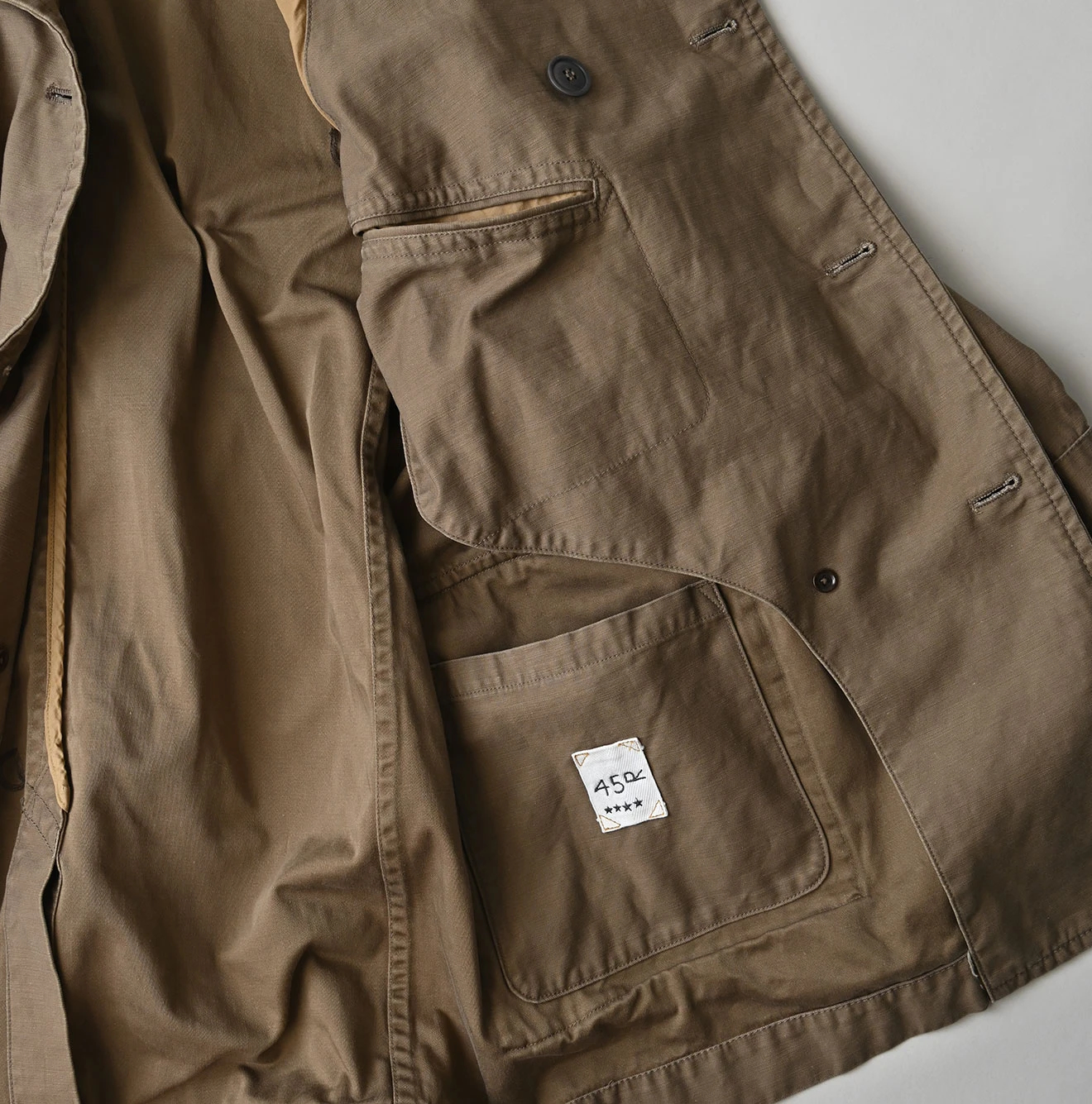 45R(フォーティファイブアール) |バックサテンのＰコート（再び・45RPMSTUDIO刺繍）