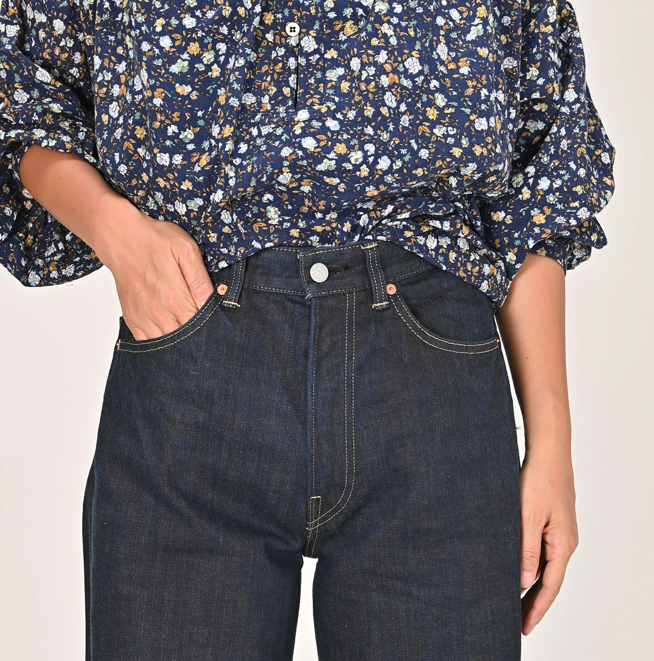 45R(フォーティファイブアール) |墨藍デニムライトオンスのシャルロット5（濃）