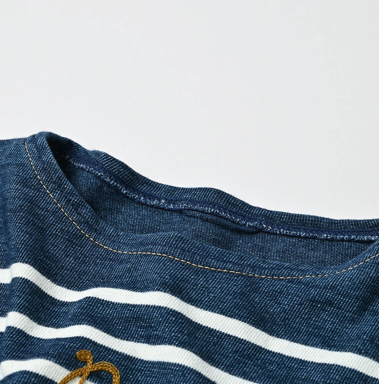 45R(フォーティファイブアール) |バスクボーダーrpm刺繍のSTシャツ（再び・インディゴ・サイズ01～02）