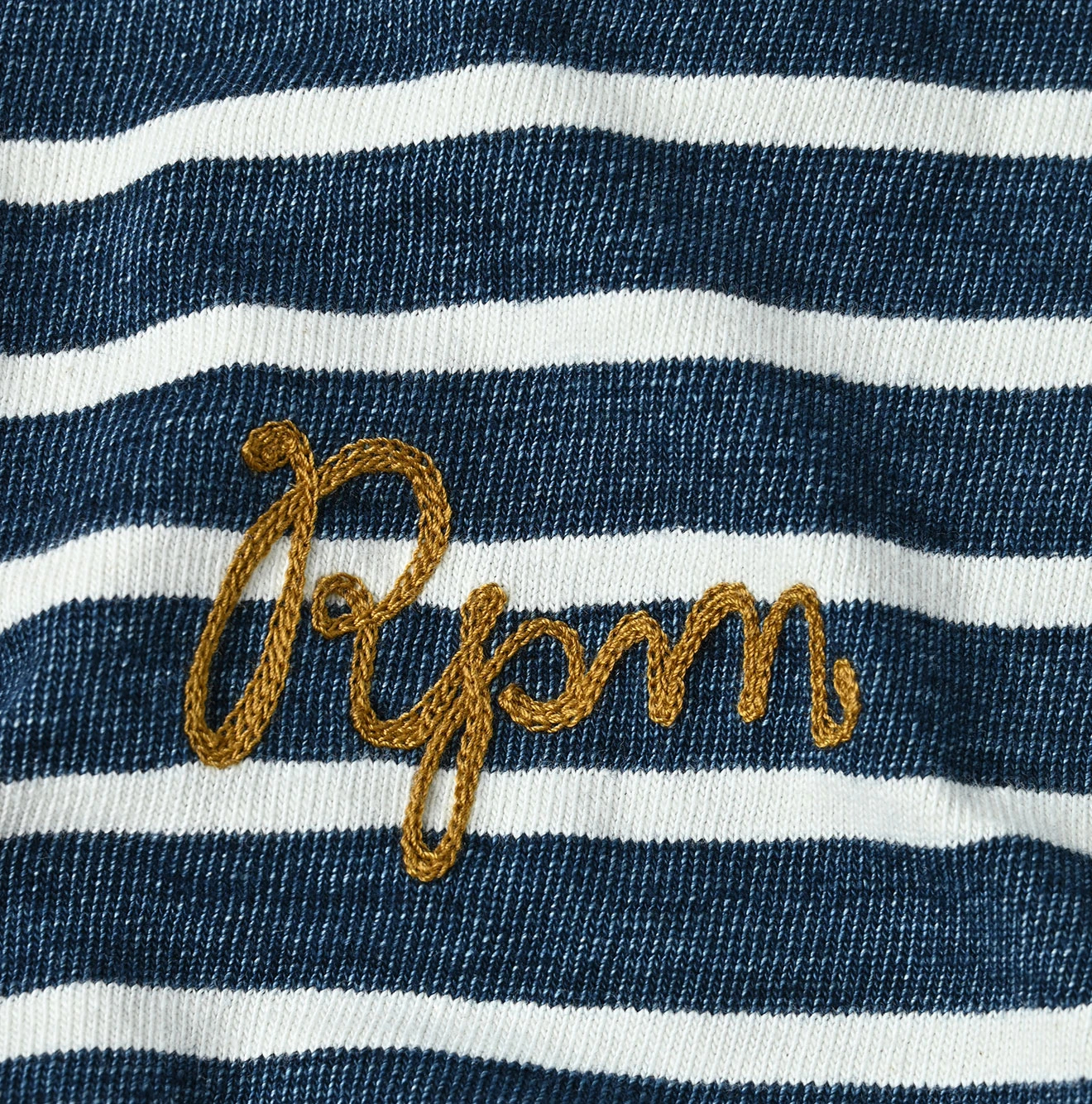 45R(フォーティファイブアール) |バスクボーダーrpm刺繍のSTシャツ（再び・インディゴ・サイズ01～02）