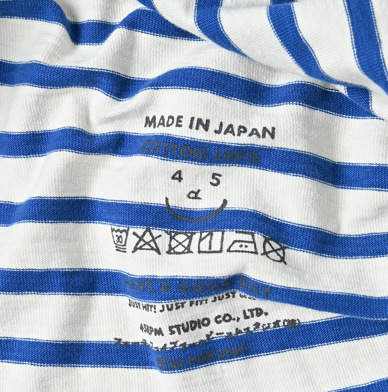 45R(フォーティファイブアール) |バスクボーダーRpm刺繍のSTシャツ（再び・サイズ03～05ショート丈）
