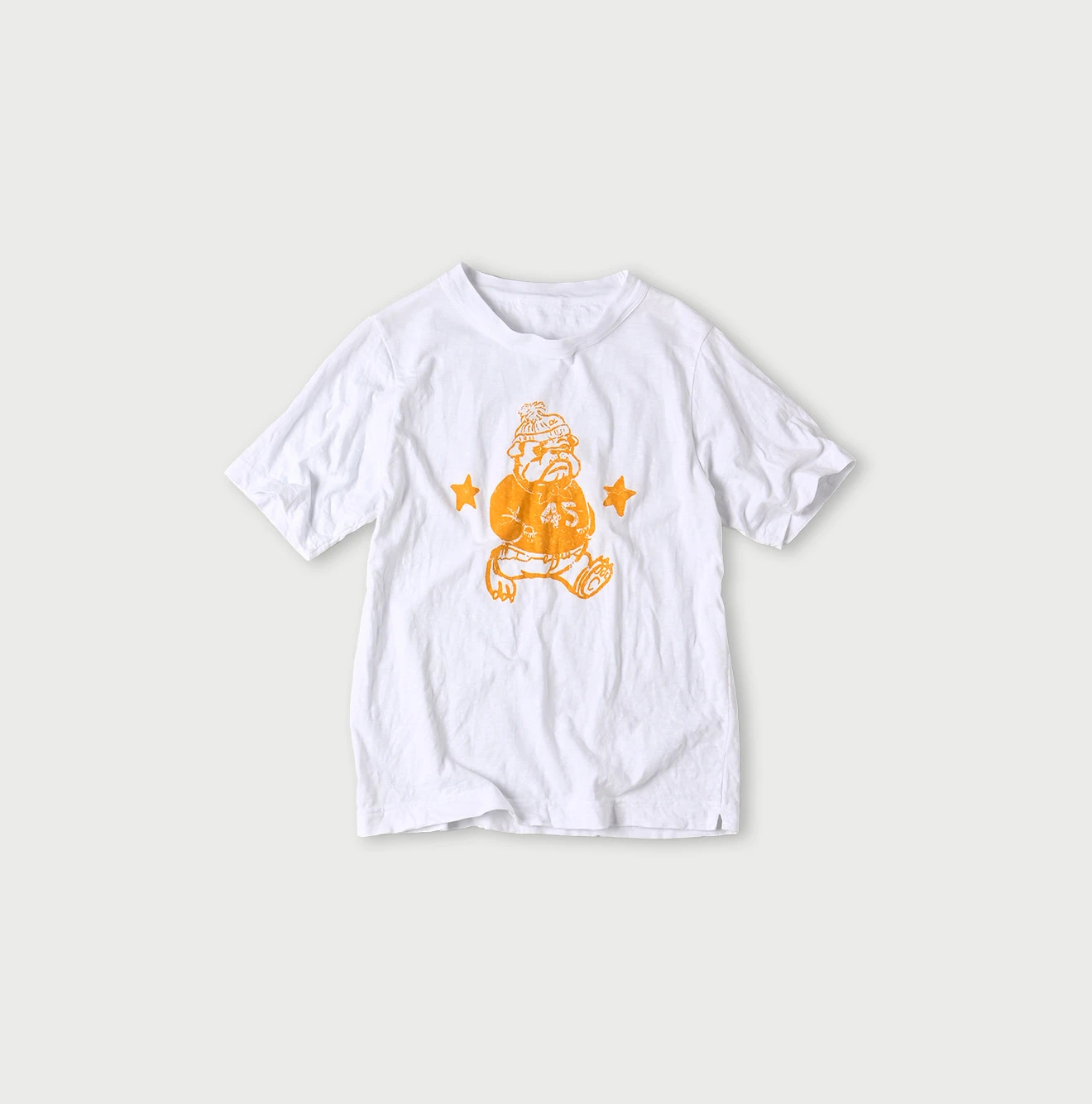 45R(フォーティファイブアール) |ブル丸ウォークプリントの90845星Tシャツ（再び）