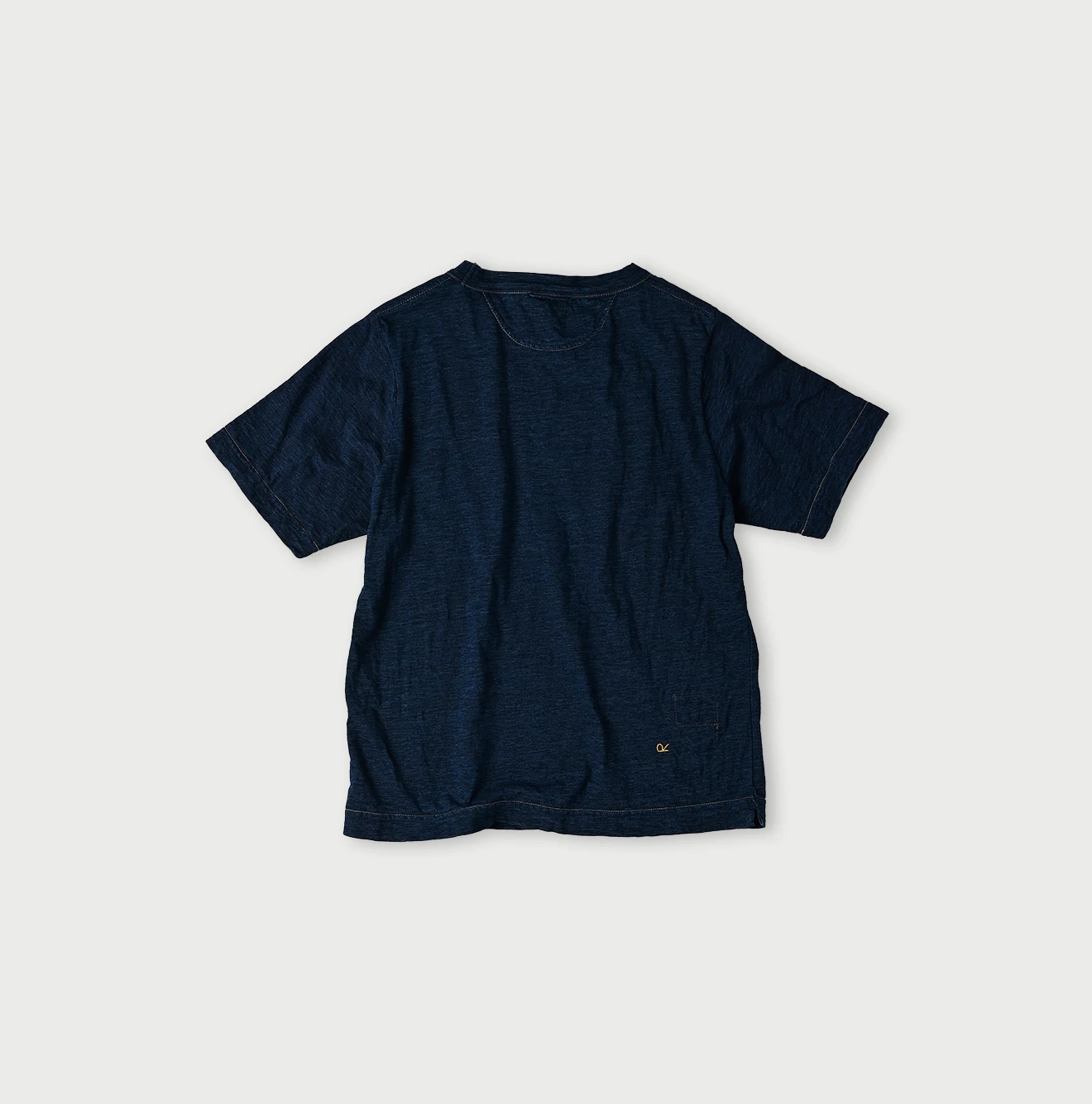45R(フォーティファイブアール) |ブル丸ウォークプリントの90845星Tシャツ（再び・インディゴ）