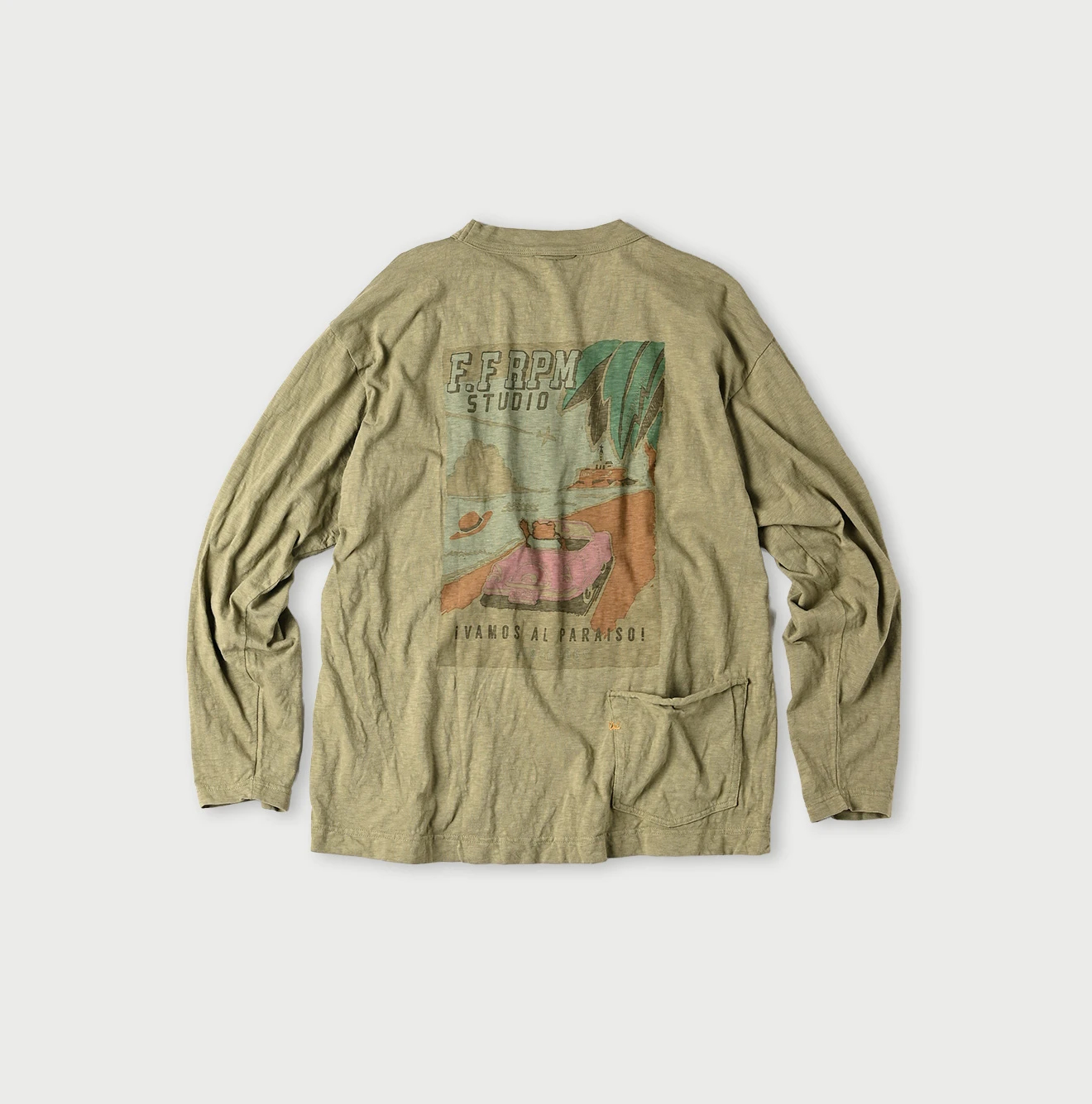 45R(フォーティファイブアール) |ブルハバナプリントの908オーシャン長袖Tシャツ（再び・トップ）