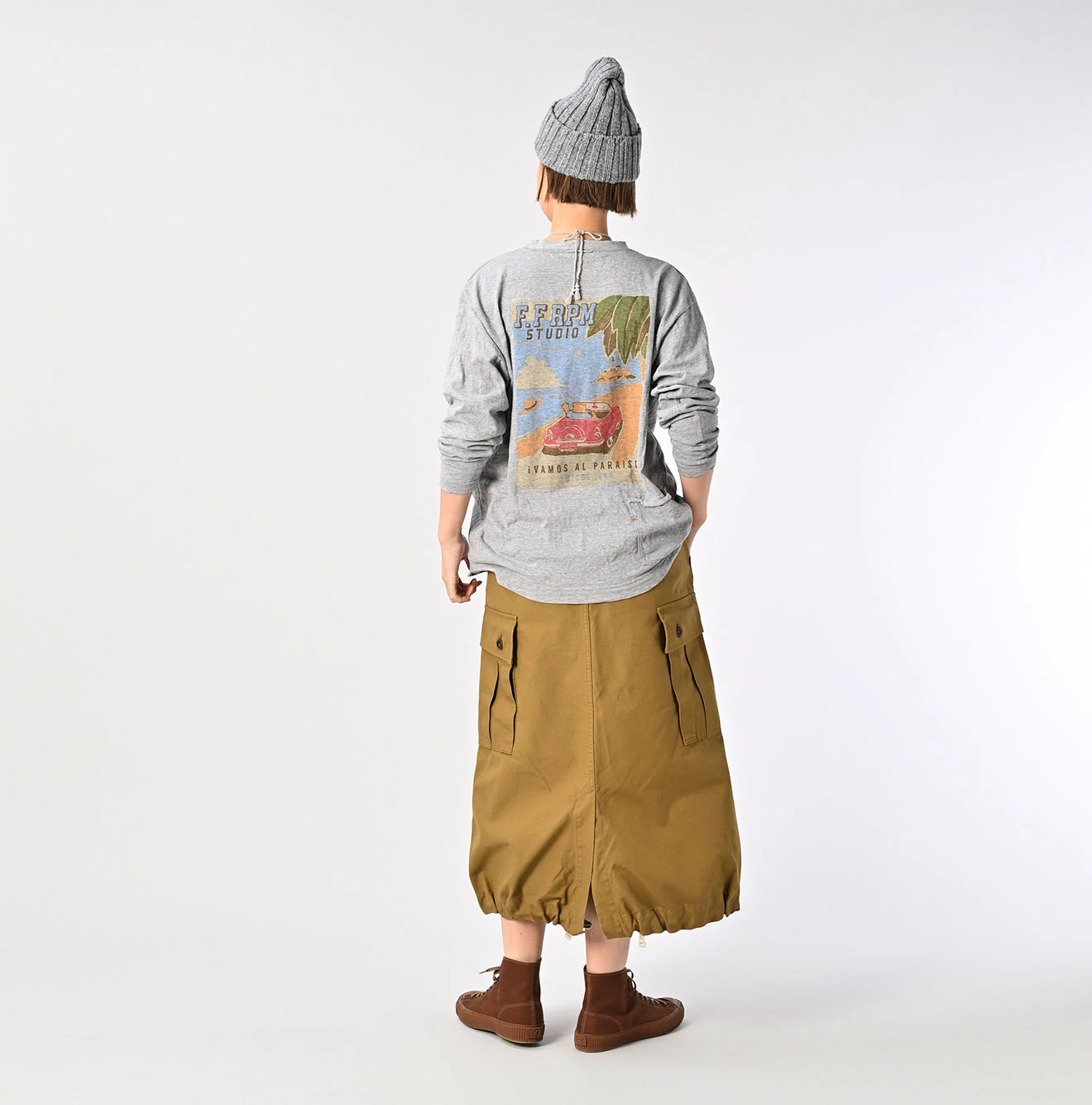 45R(フォーティファイブアール) |ブルハバナプリントの908オーシャン長袖Tシャツ（再び・トップ）