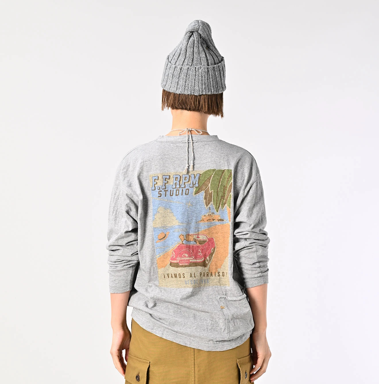 45R(フォーティファイブアール) |ブルハバナプリントの908オーシャン長袖Tシャツ（再び・トップ）