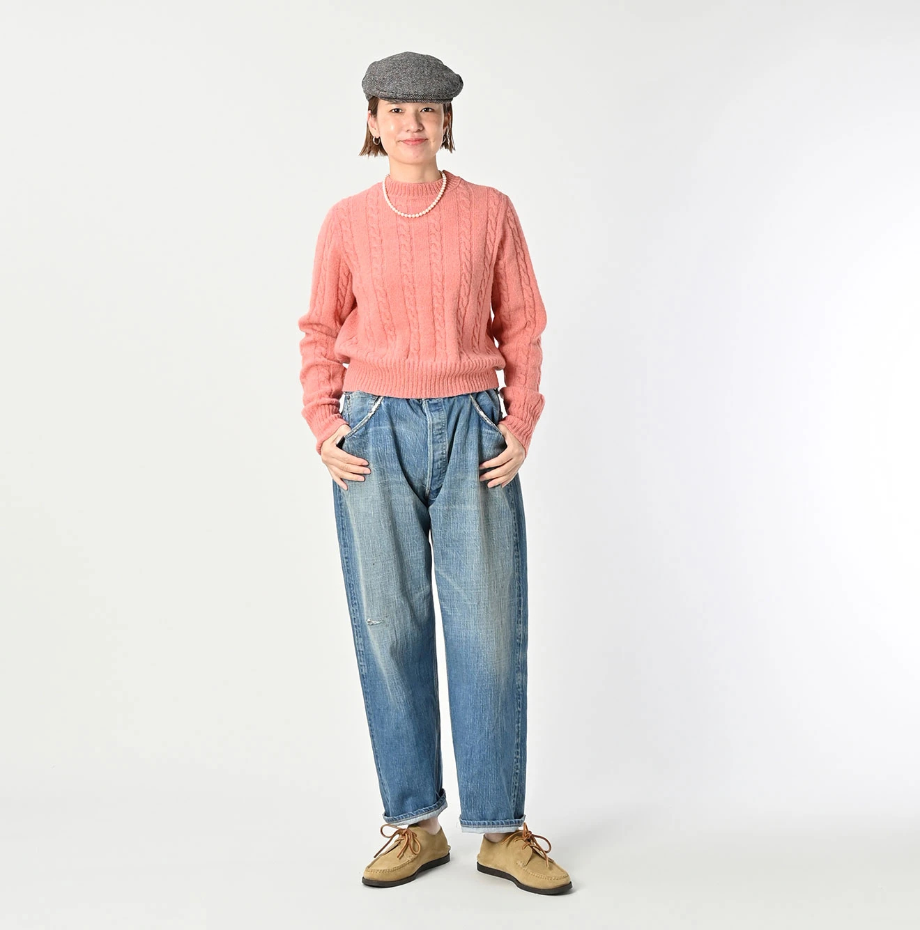 45R(フォーティファイブアール) |シェットランドケーブル縮絨のセーター