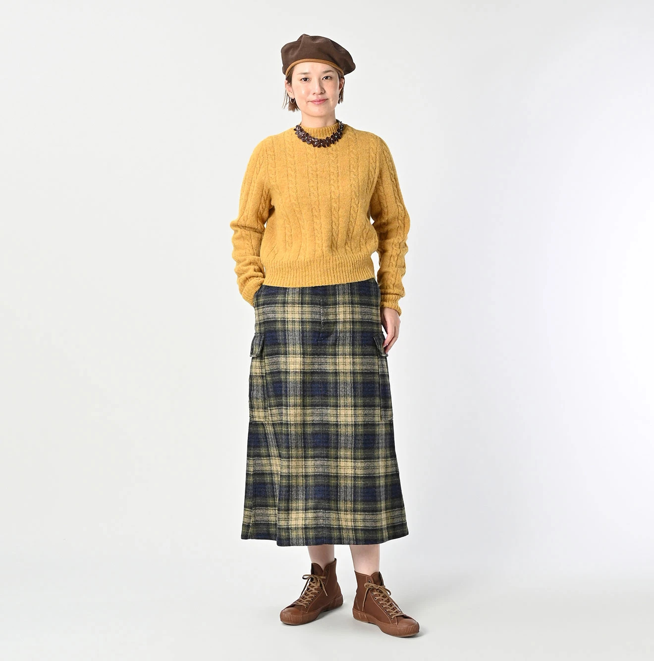 45R(フォーティファイブアール) |シェットランドケーブル縮絨のセーター