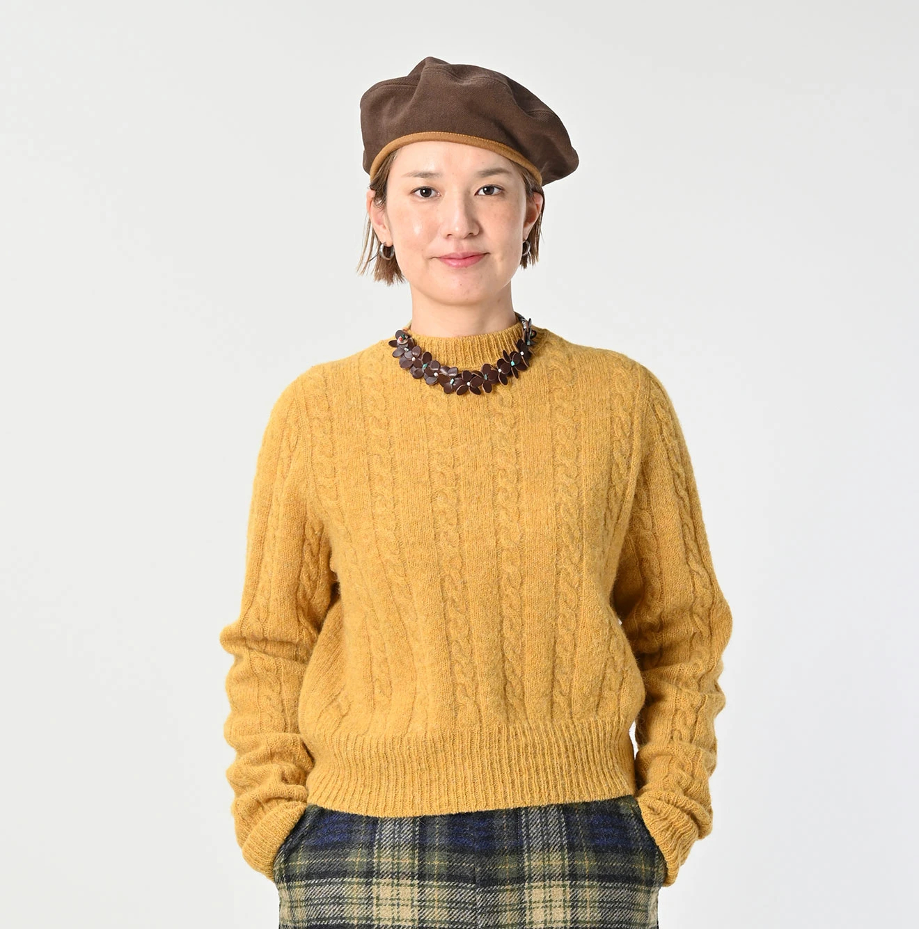 45R(フォーティファイブアール) |シェットランドケーブル縮絨のセーター