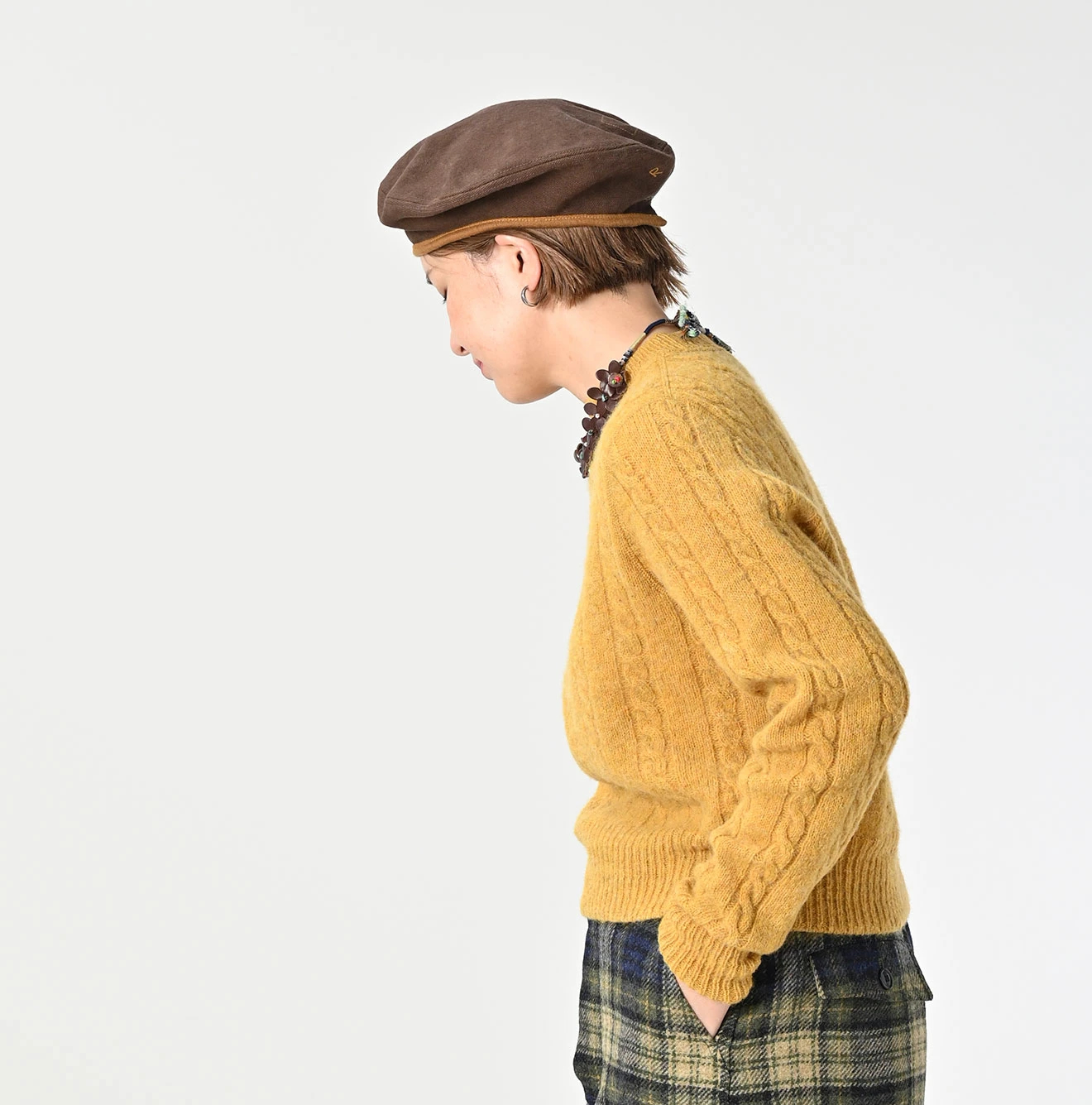 45R(フォーティファイブアール) |シェットランドケーブル縮絨のセーター