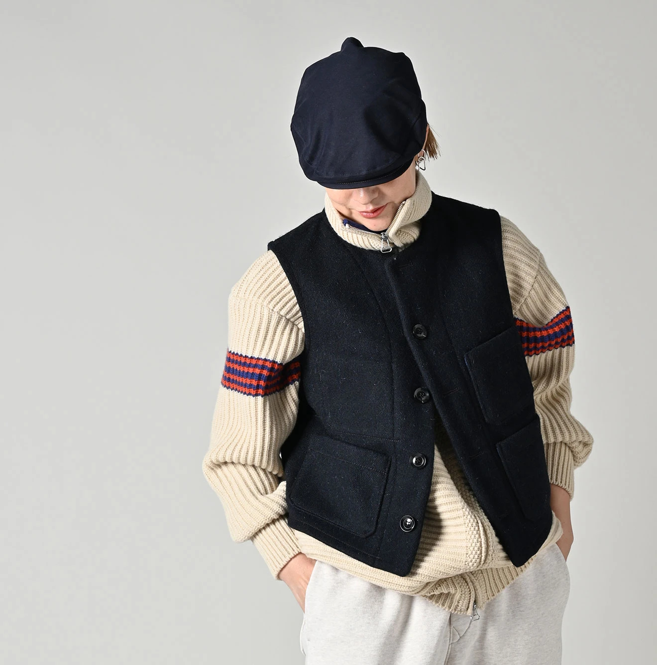 45R（フォーティファイブアール）| メルトンの908クルーベスト Jacket