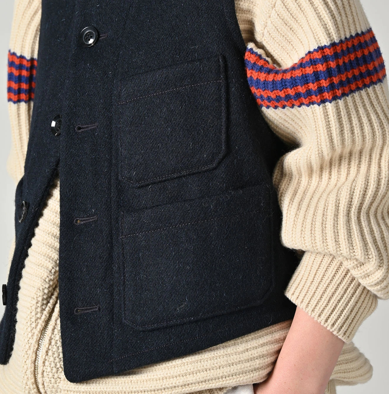 45R（フォーティファイブアール）| メルトンの908クルーベスト Jacket