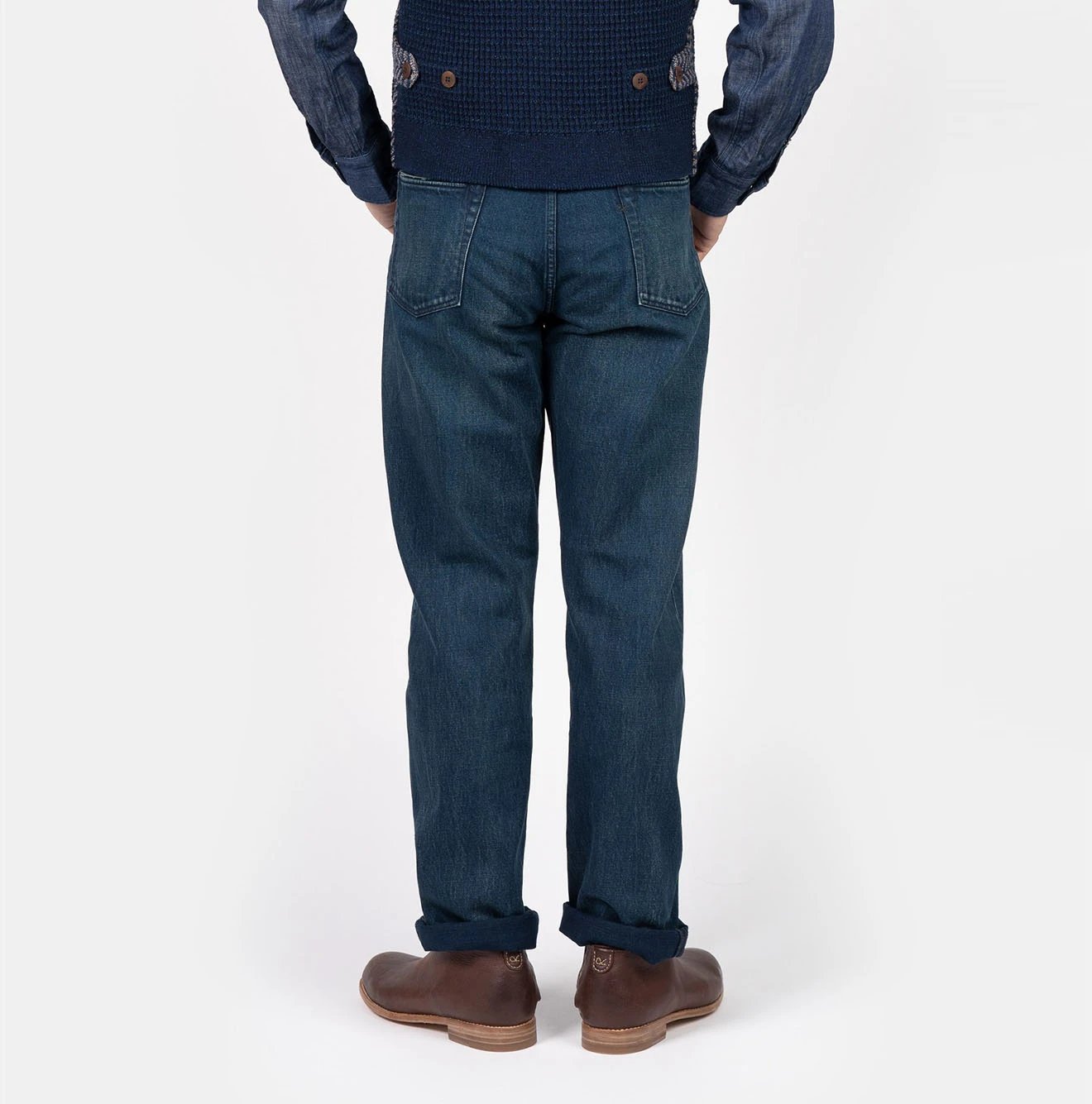 45R(フォーティファイブアール) |おこめ納戸納戸デニムのフロントリバー（加工）