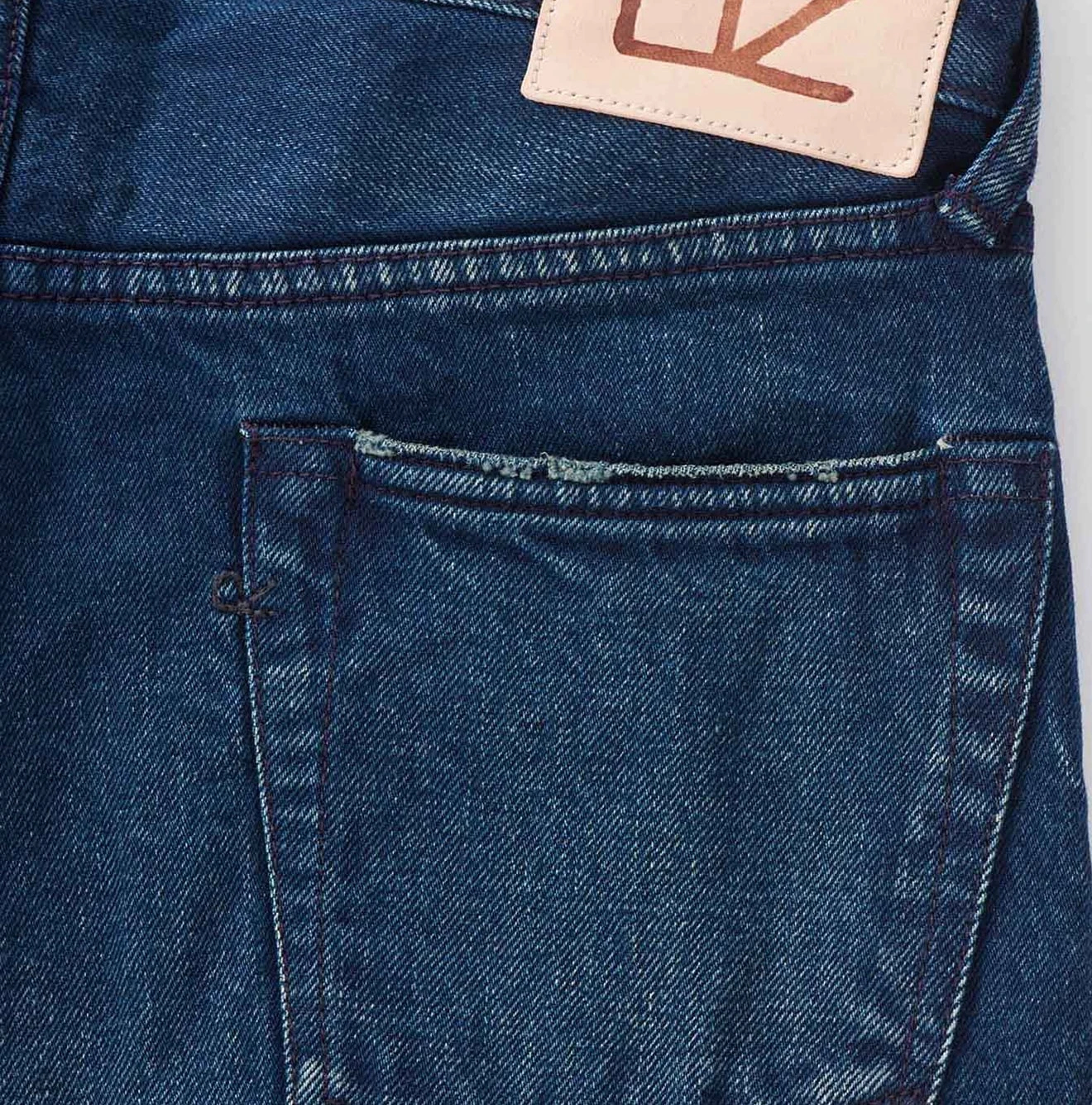 45R(フォーティファイブアール) |おこめ納戸納戸デニムのフロントリバー（加工）