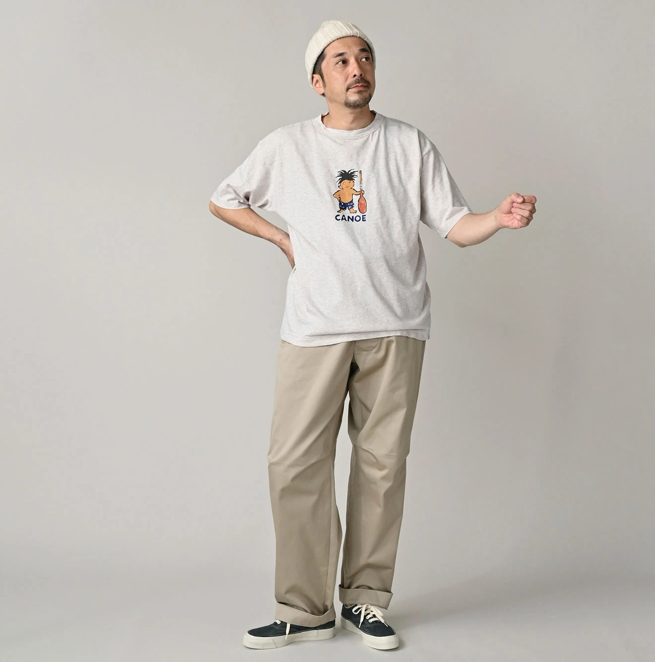 45R（フォーティファイブアール）| 葉山ものがたりコノッキくんベタッチプリントの90845星Tシャツ（再び・トップ） Short ...