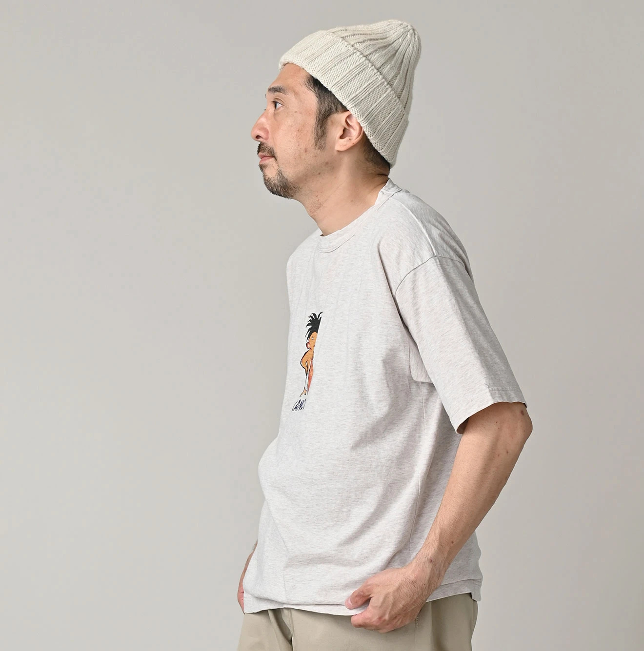 45R（フォーティファイブアール）| 葉山ものがたりコノッキくんベタッチプリントの90845星Tシャツ（再び・トップ） Short ...