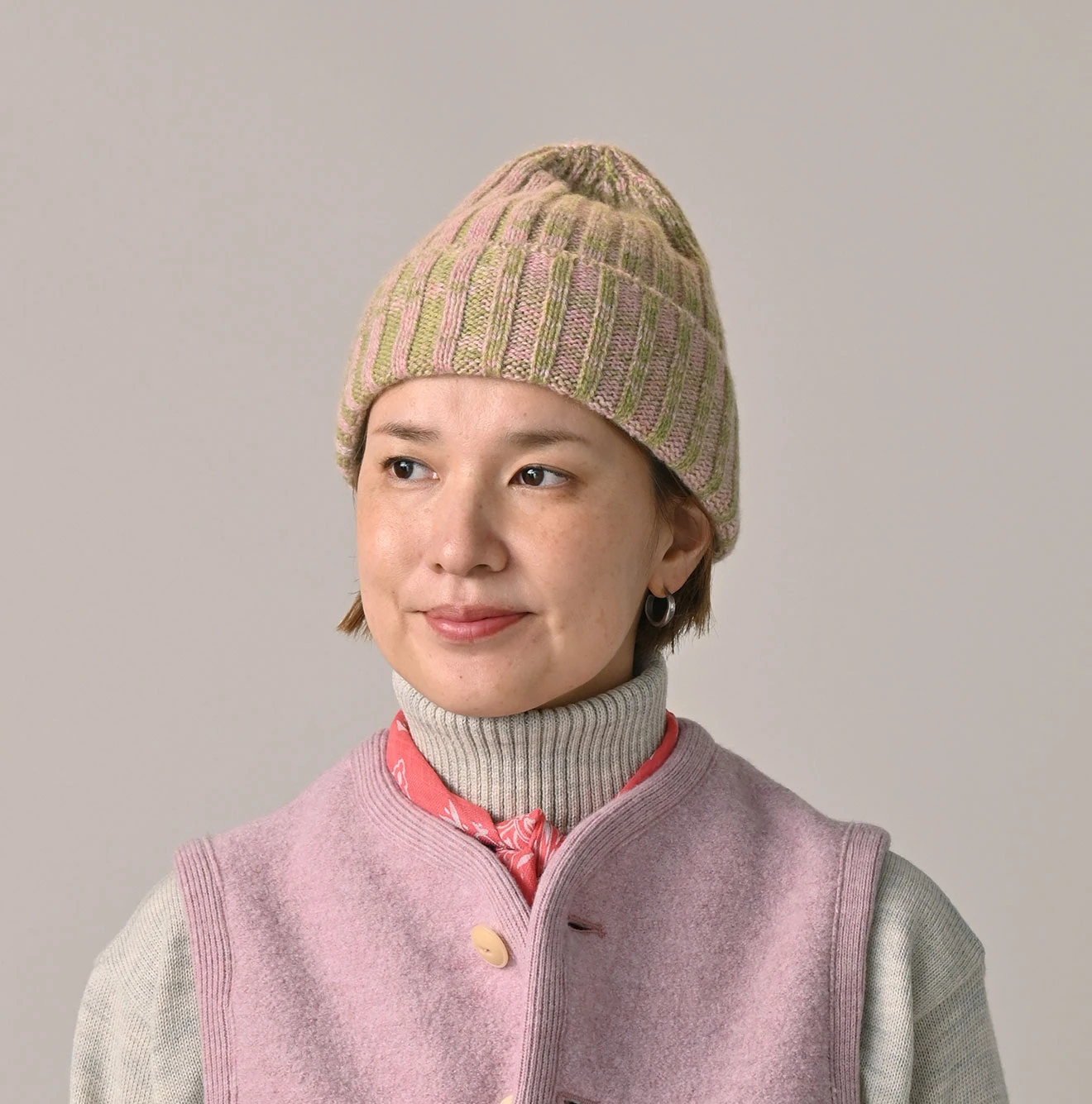 値下げ‼️45R ONE ONE カシミヤニット帽 45R（フォーティファイブアール）| ONEONEカシミヤのニット帽 Hat
