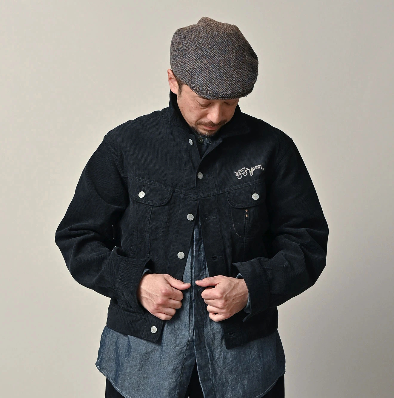 45R(フォーティファイブアール) |12ウェルコーデュロイの908山比古比女ジャン（再び・RRW刺繍）