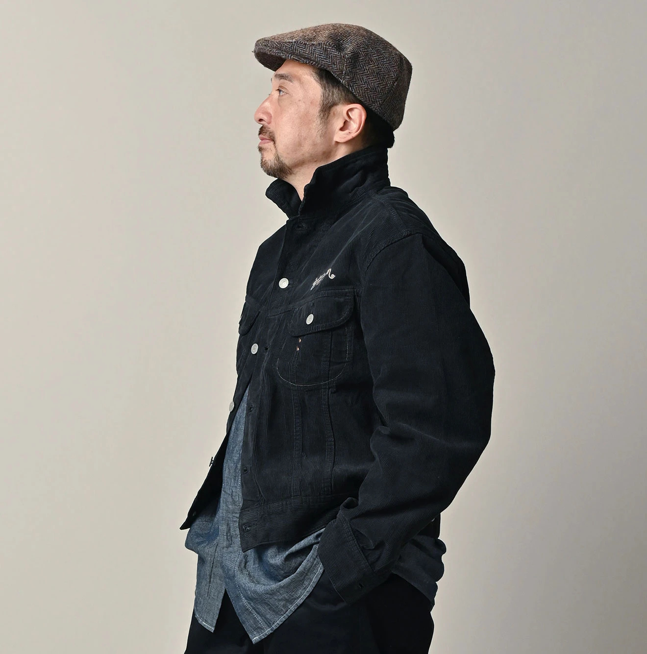 45R(フォーティファイブアール) |12ウェルコーデュロイの908山比古比女ジャン（再び・RRW刺繍）