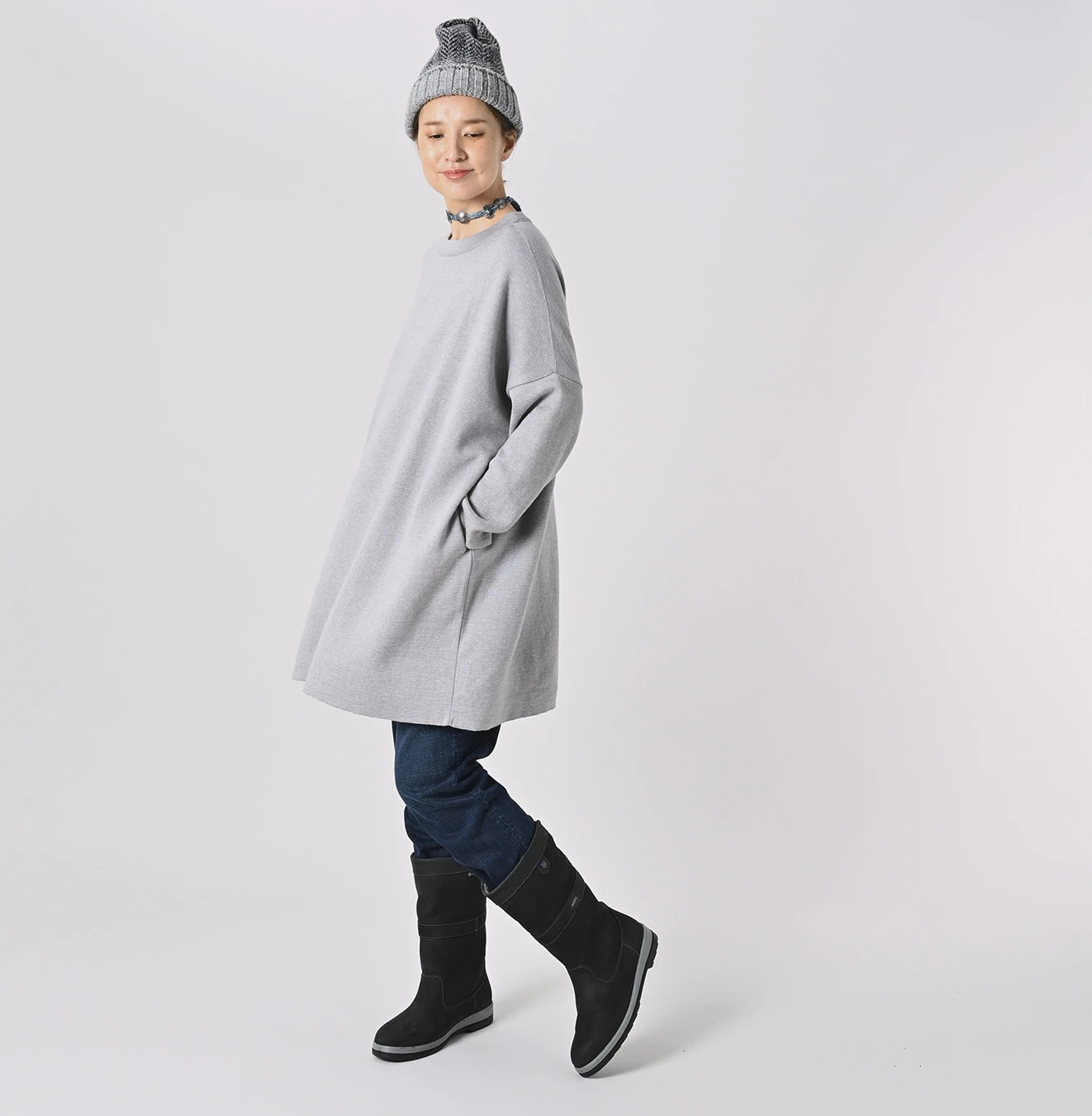 ４５rpmチュニック 45R（フォーティファイブアール）| スムースのチュニック Sweater