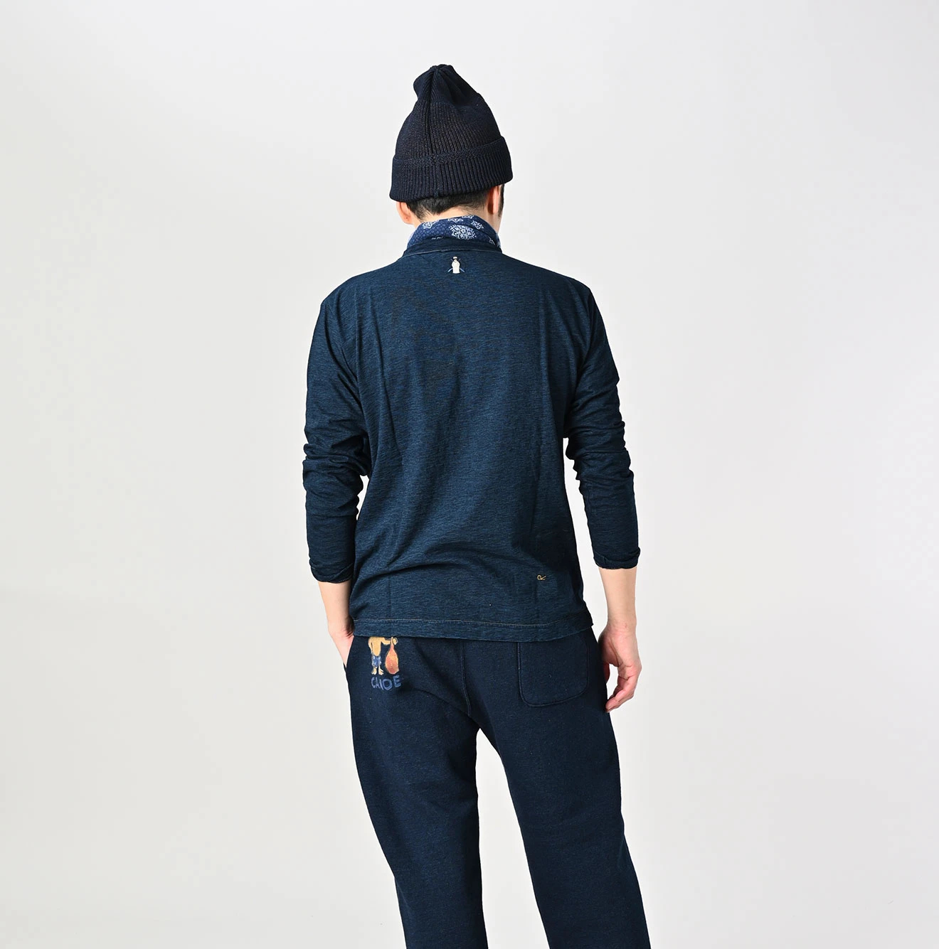 45R(フォーティファイブアール) |葉山ものがたりモントックン刺繍の90845星Tシャツ（インディゴ）