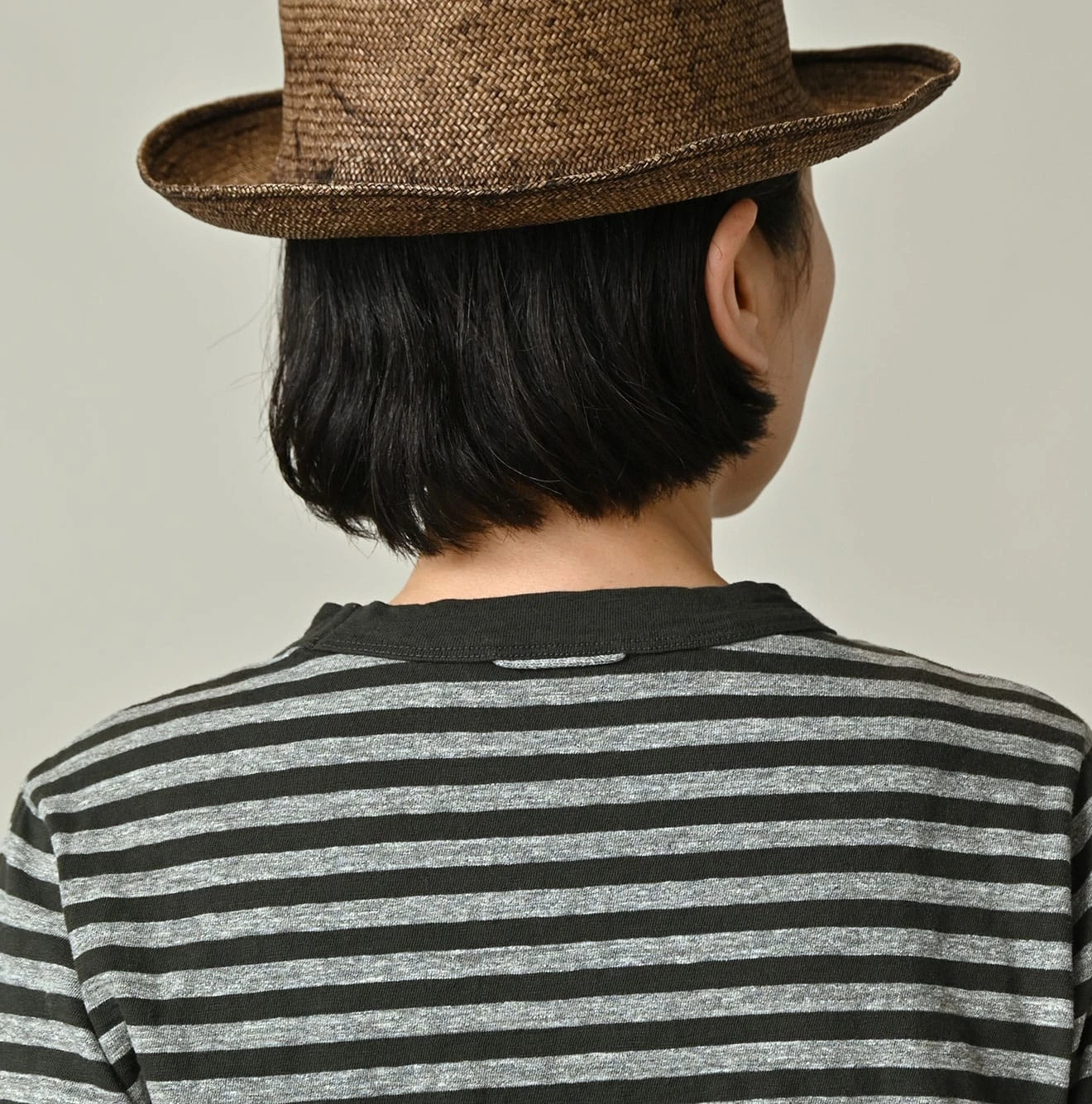 45Rボーダー天竺プリントの四角Tシャツ（トップ） 【公式通販】