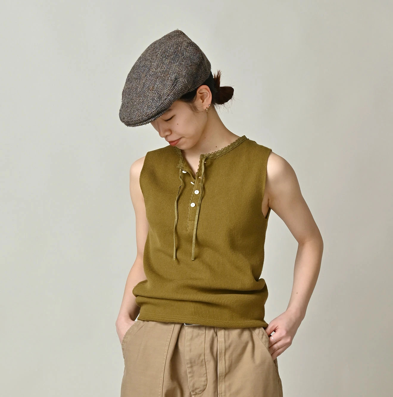 45R（フォーティファイブアール）| リブニットソーのキャミソール Vest
